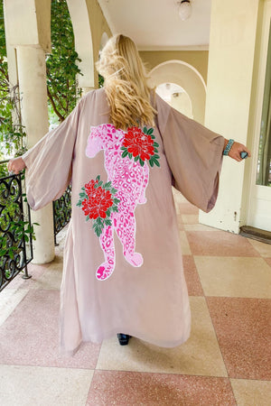 Thunder In Our Hearts Wide Sleeve Robe - Champagne Pink