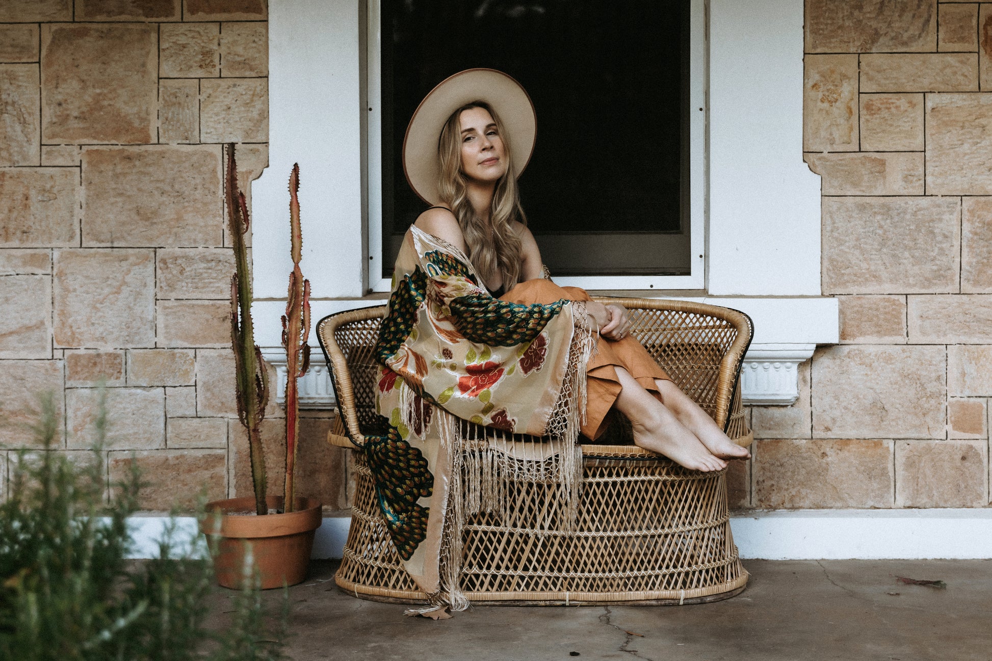 The Gilded Cage Beige - Wide Sleeve Robe