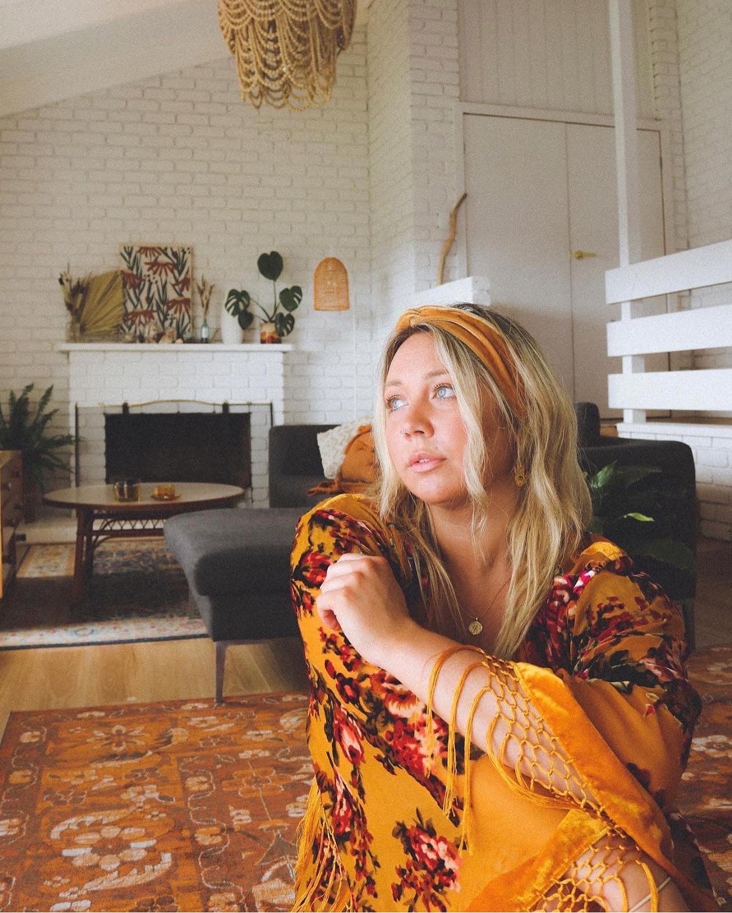 Little Lies Honey Mustard - Wide Sleeve Robe