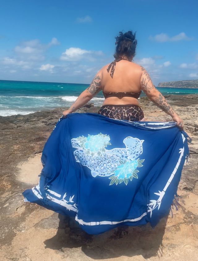 Thunder In Our Hearts Blue - Extra Large Sarong