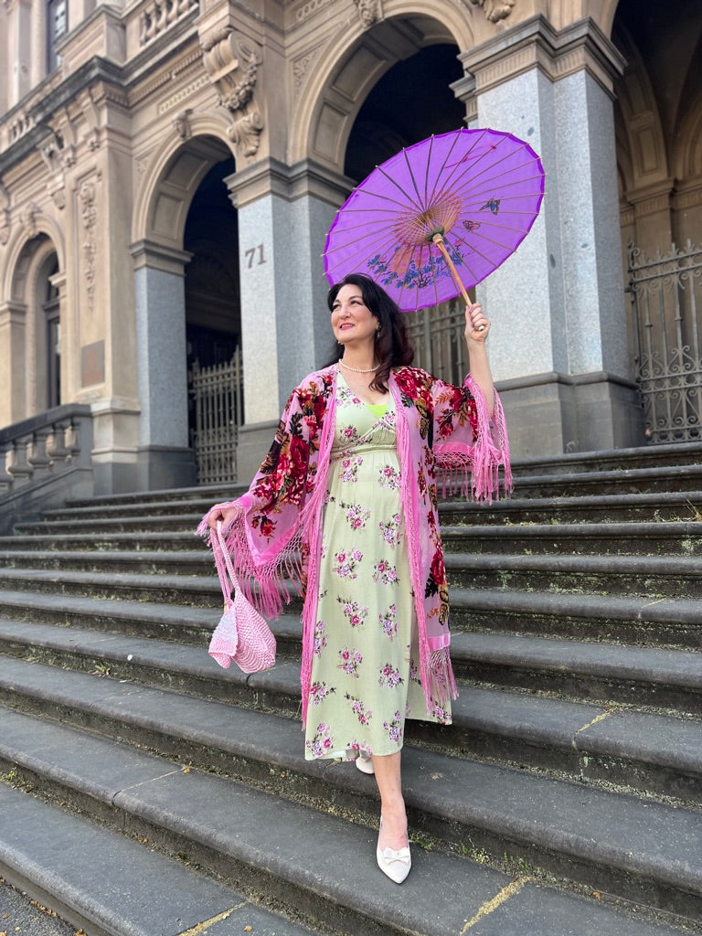 Little Lies Pink - Wide Sleeve Robe
