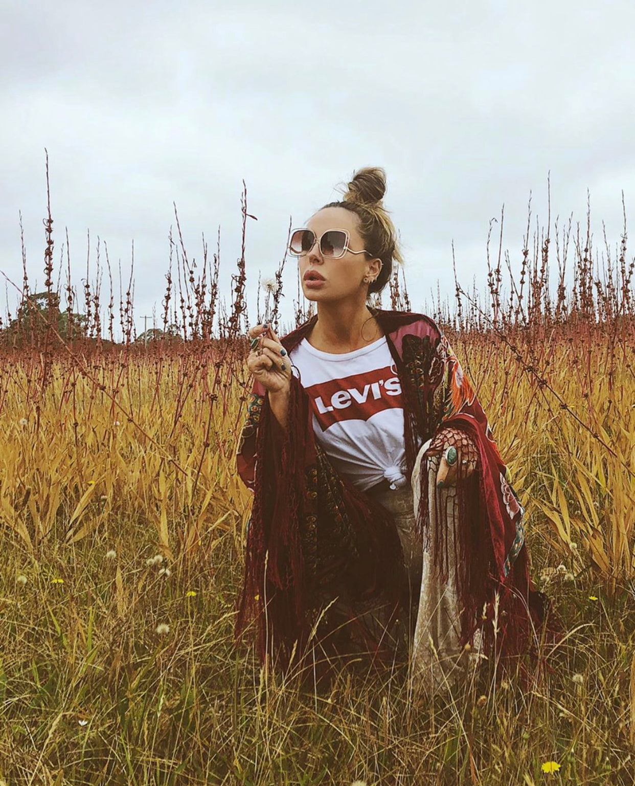The Gilded Cage Red - Wide Sleeve Robe
