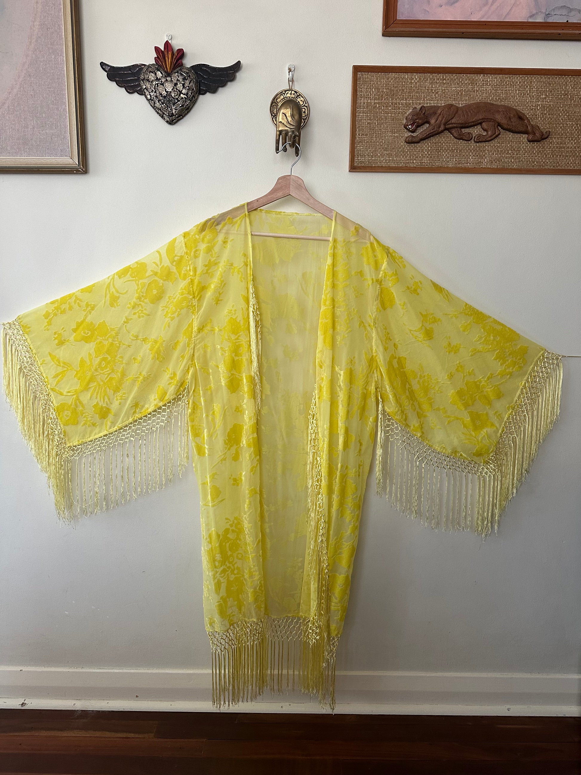 L'amore - Wide Sleeve Robe in Limoncello
