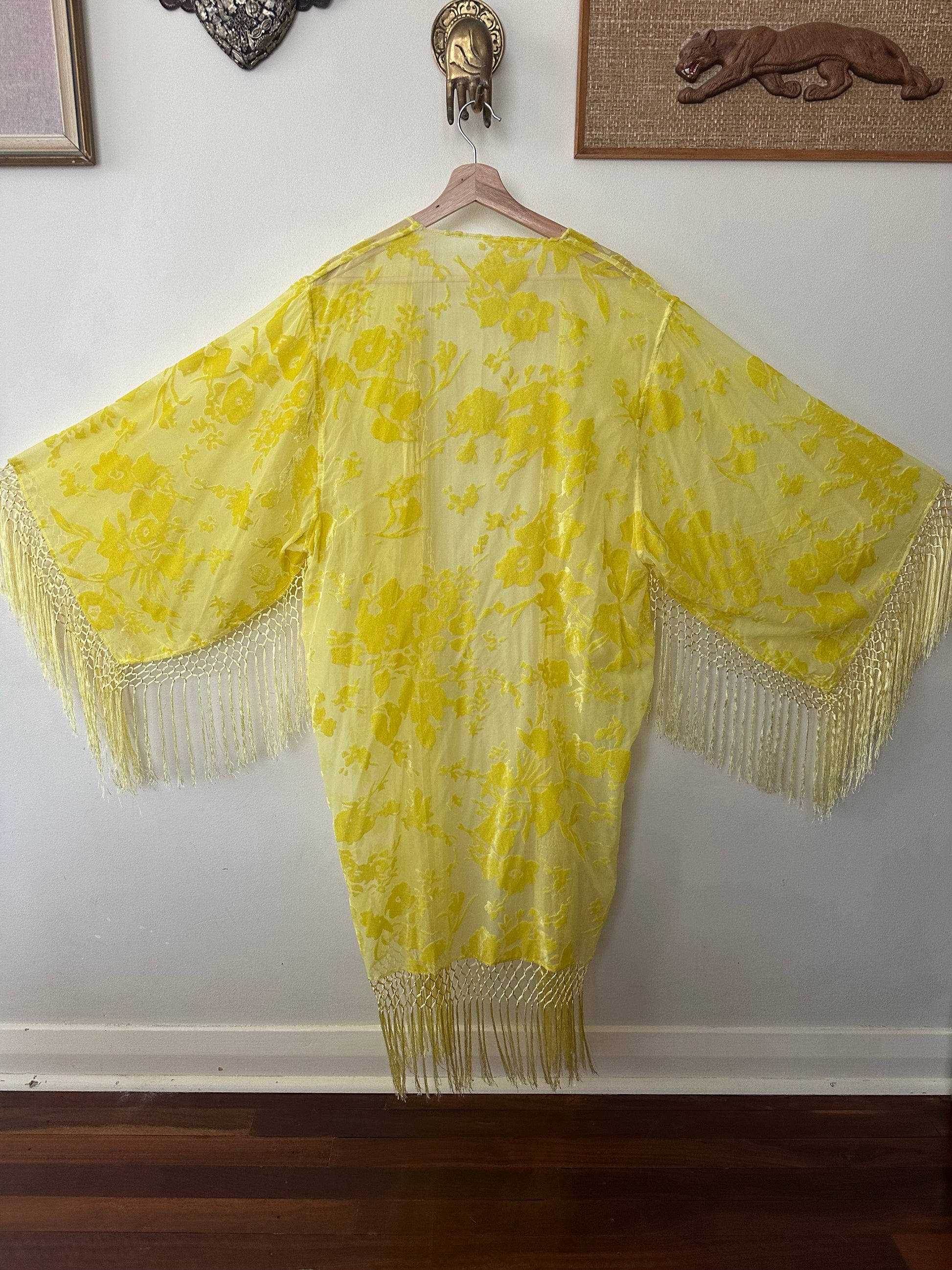 L'amore - Wide Sleeve Robe in Limoncello