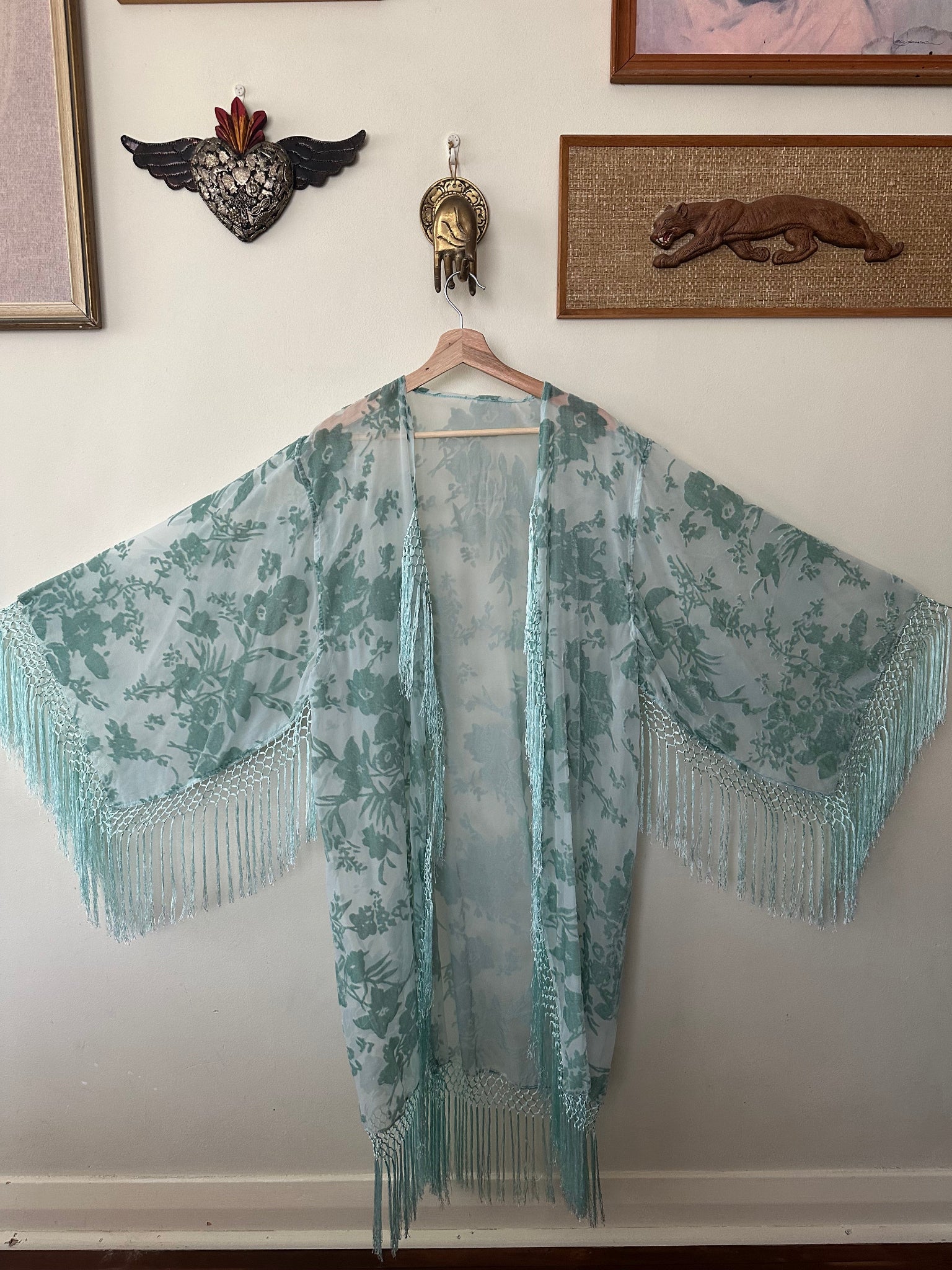 L'amore - Wide Sleeve Robe in Spearmint