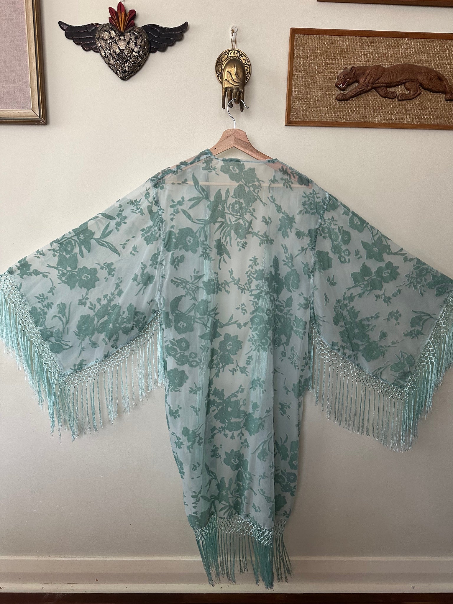 L'amore - Wide Sleeve Robe in Spearmint