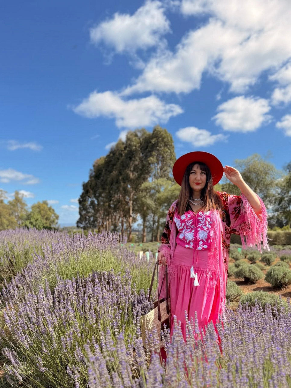Little Lies Pink - Wide Sleeve Robe