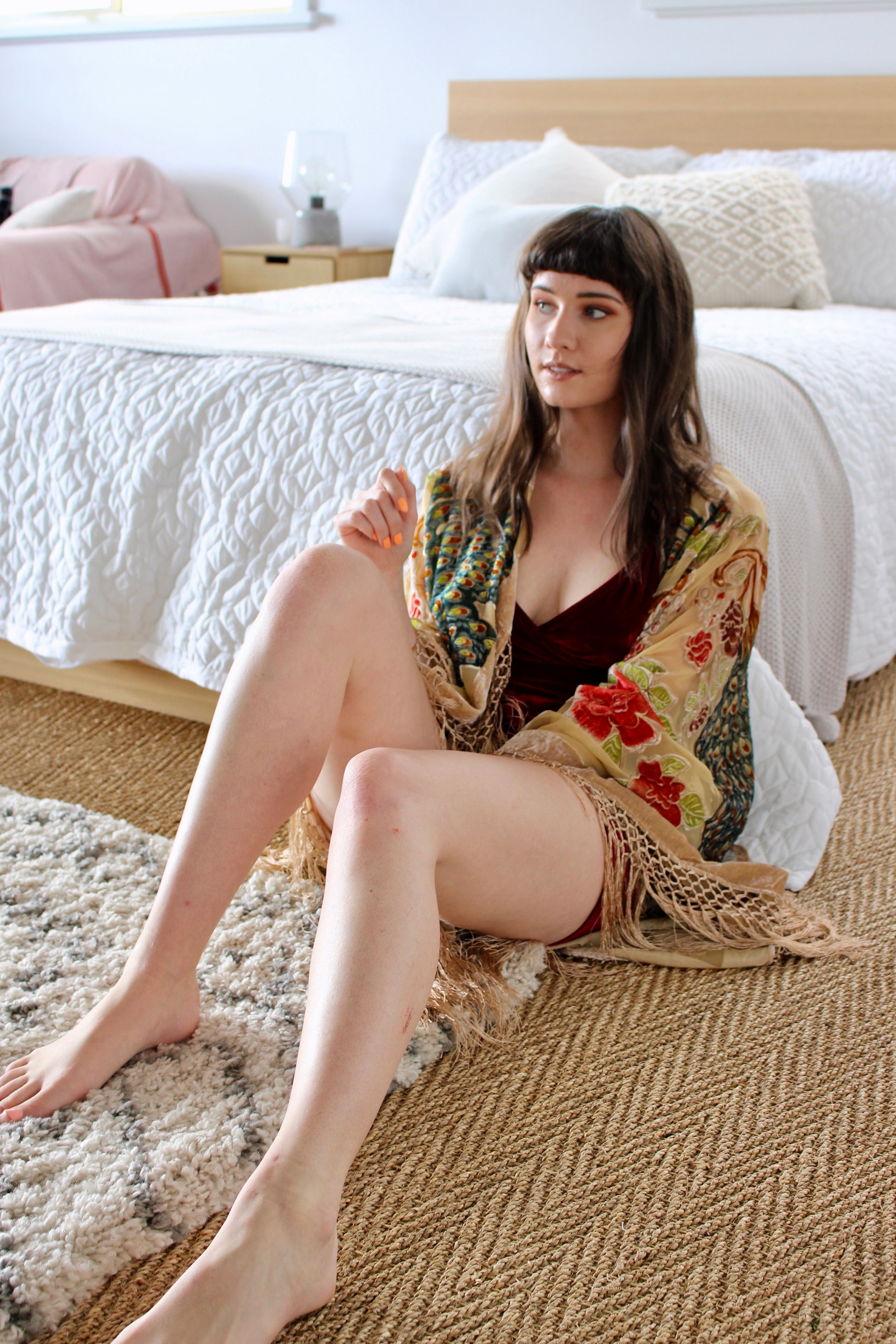 The Gilded Cage Beige - Wide Sleeve Robe