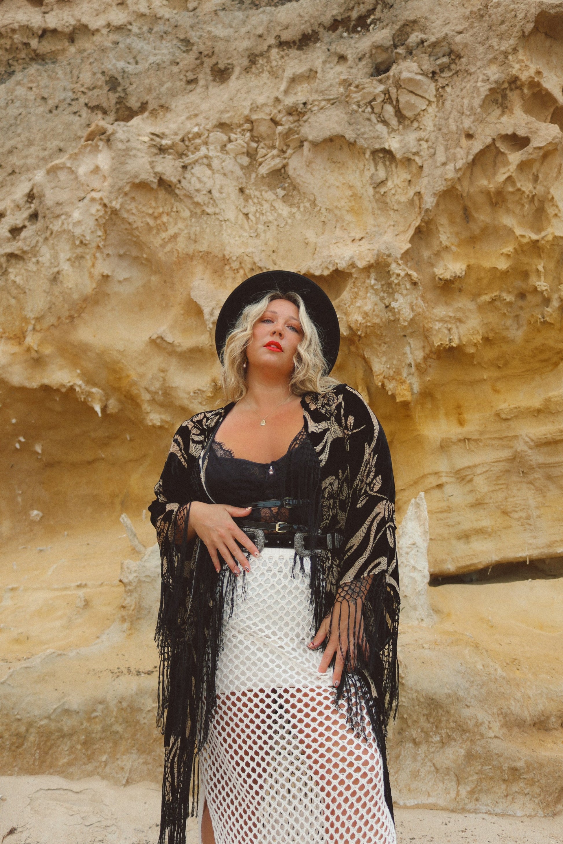 Wild Roses Grow Wide Sleeve Robe