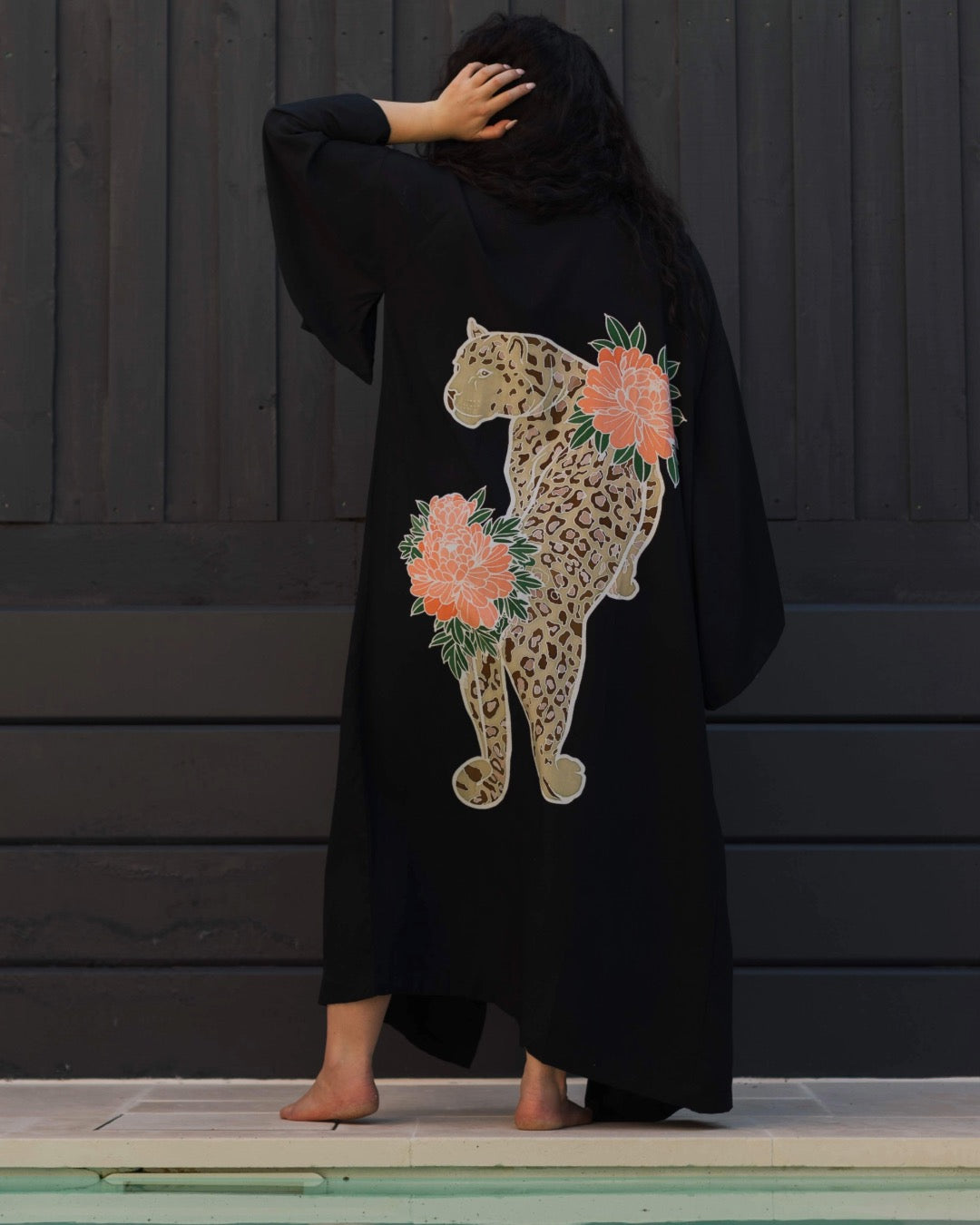 Thunder In Our Hearts Black -  Wide Sleeve Robe