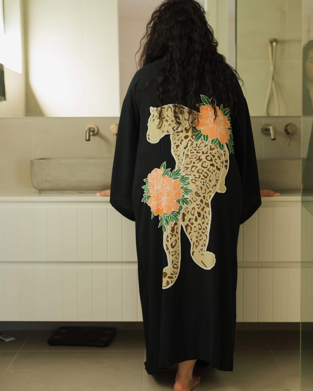 Thunder In Our Hearts Black -  Wide Sleeve Robe