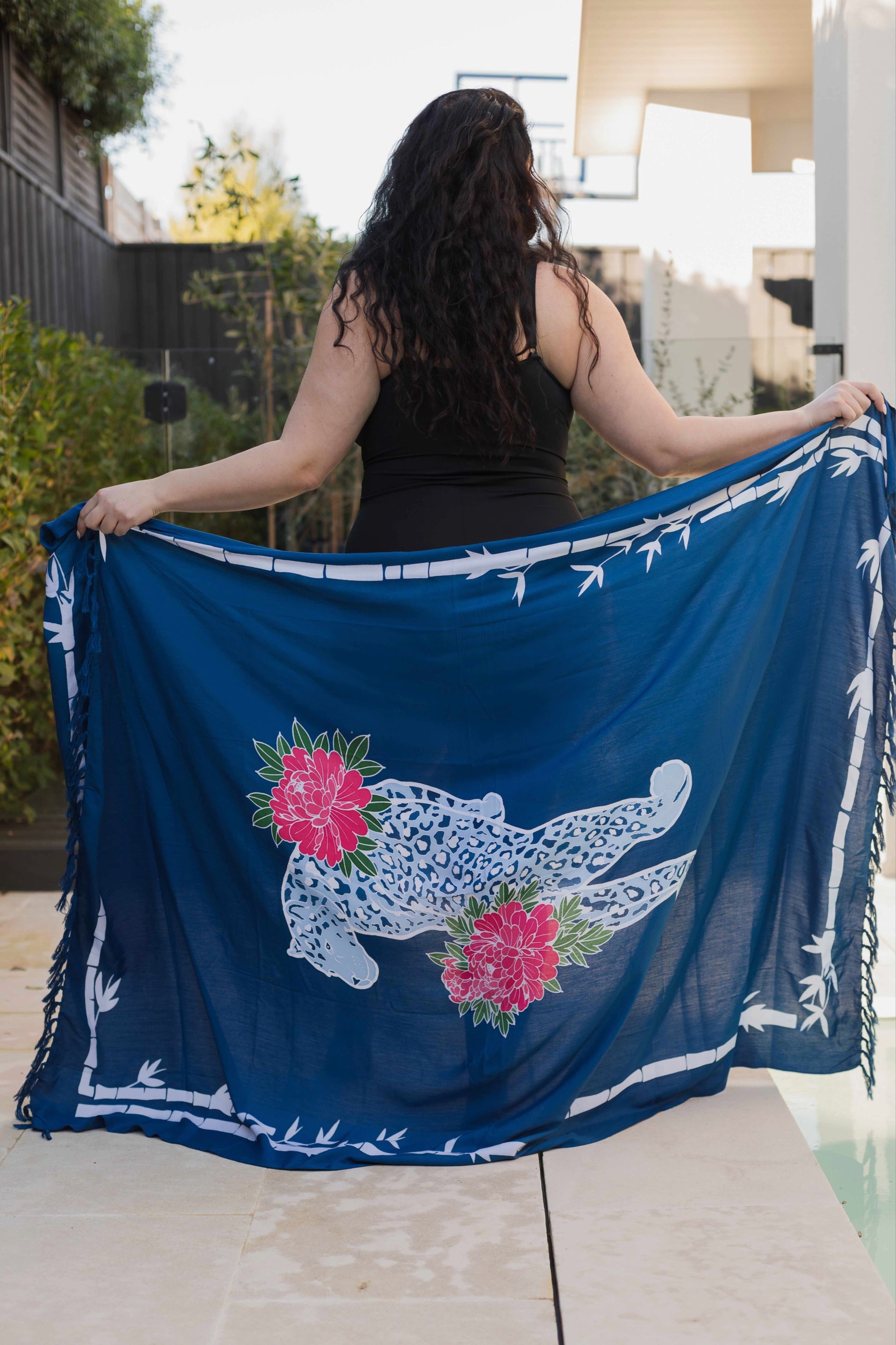 Thunder In Our Hearts Blue & Pink - Extra Large Sarong