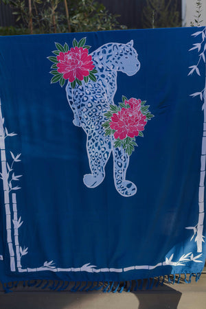 Thunder In Our Hearts Blue & Pink - Extra Large Sarong
