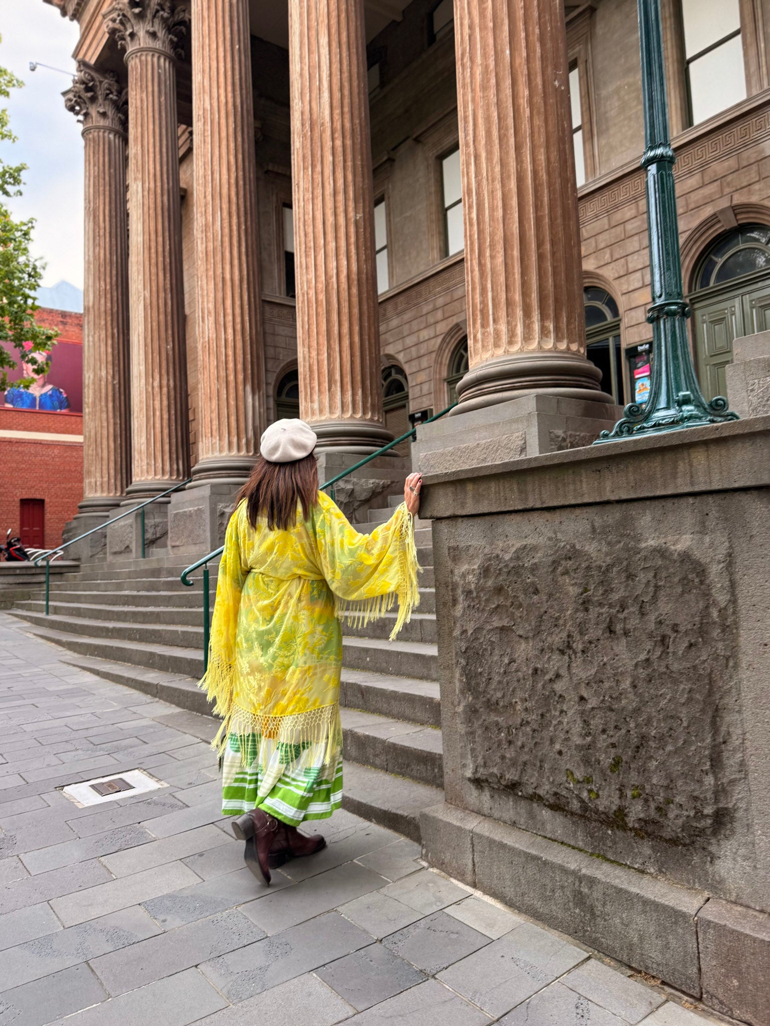 L'amore - Wide Sleeve Robe in Limoncello