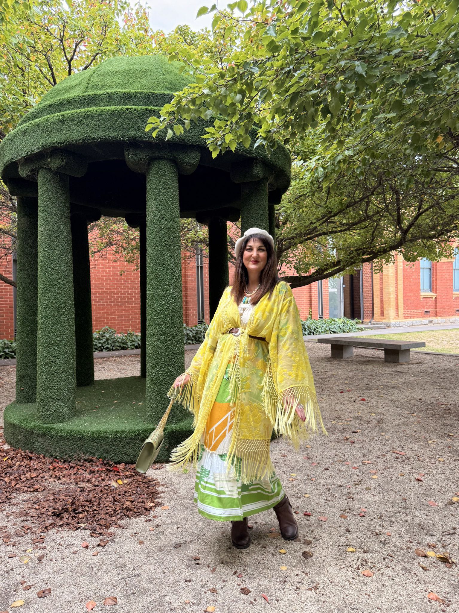 L'amore - Wide Sleeve Robe in Limoncello