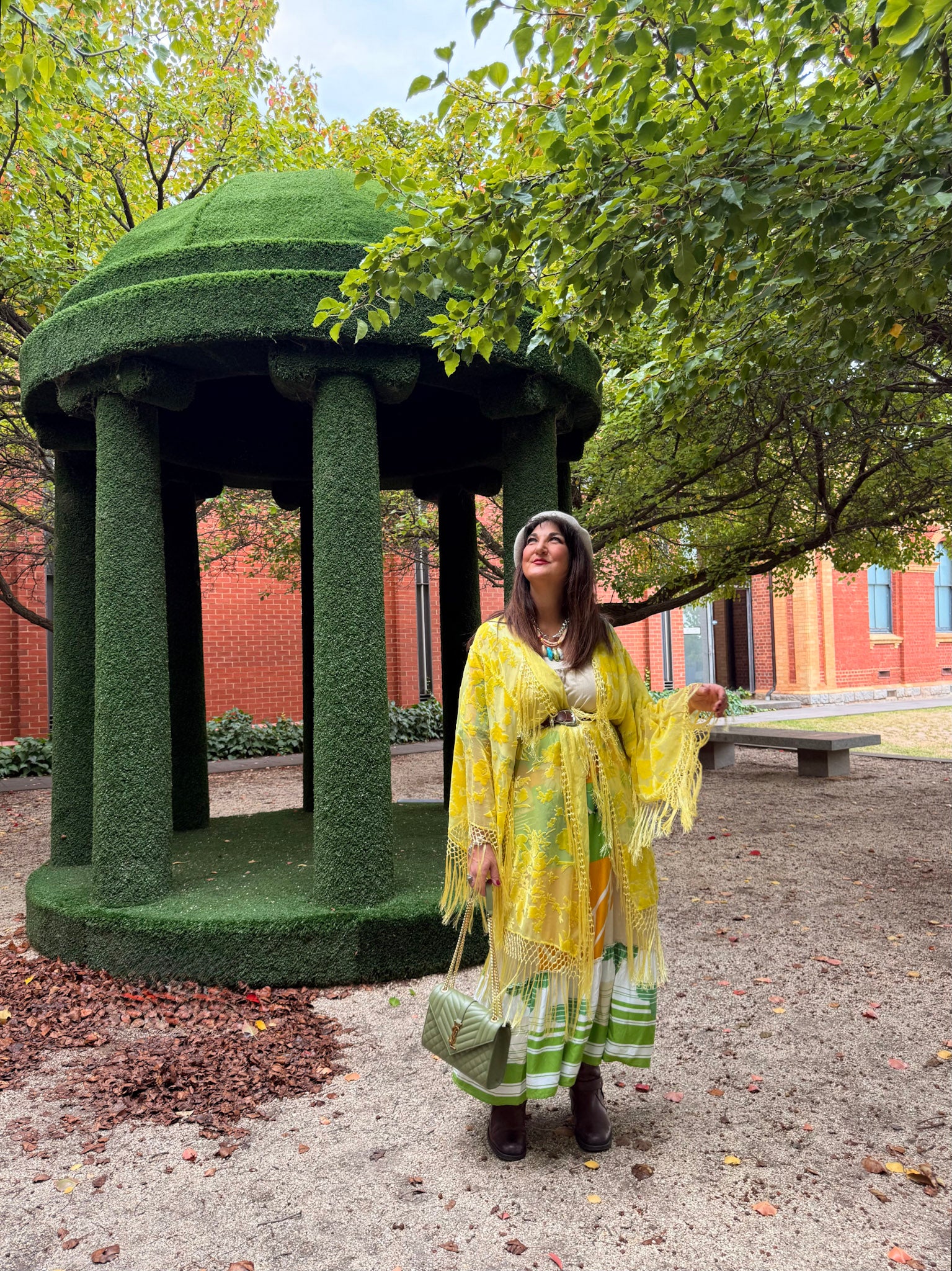 L'amore - Wide Sleeve Robe in Limoncello