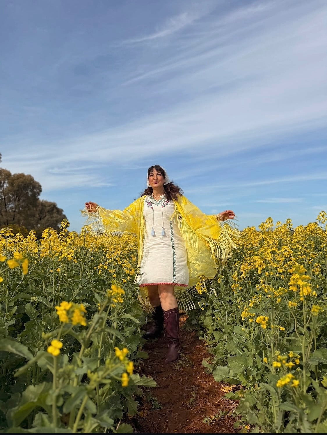 L'amore - Wide Sleeve Robe in Limoncello