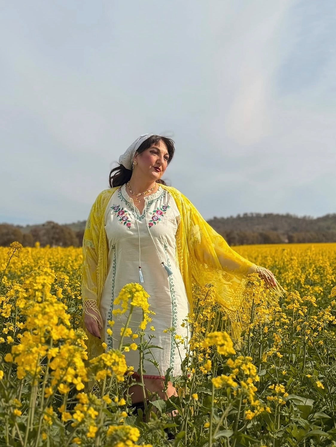 L'amore - Wide Sleeve Robe in Limoncello