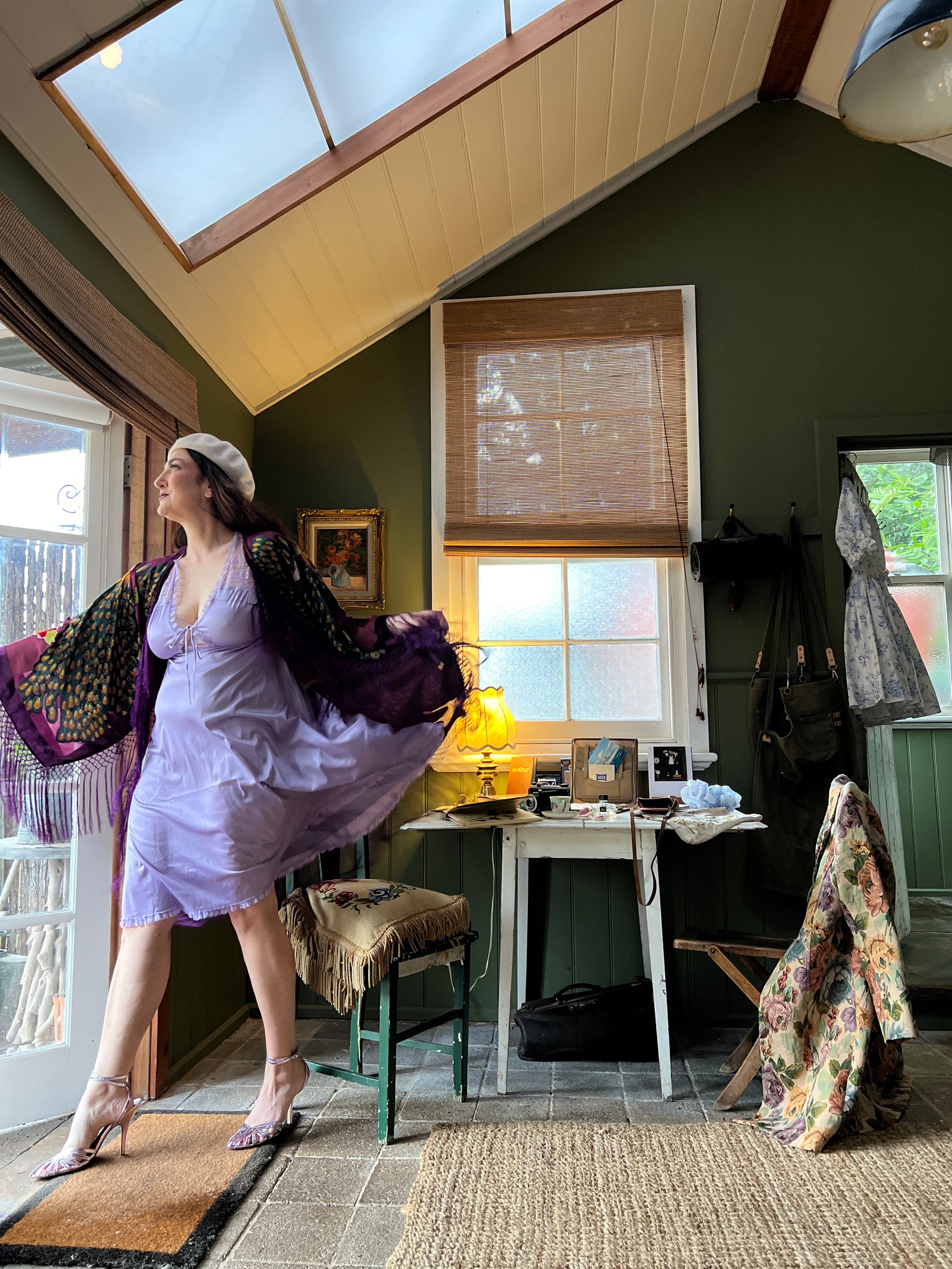 The Gilded Cage Purple - Wide Sleeve Robe