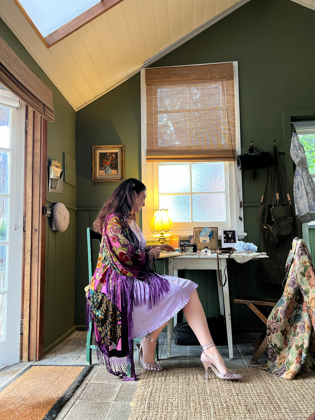 The Gilded Cage Purple - Wide Sleeve Robe