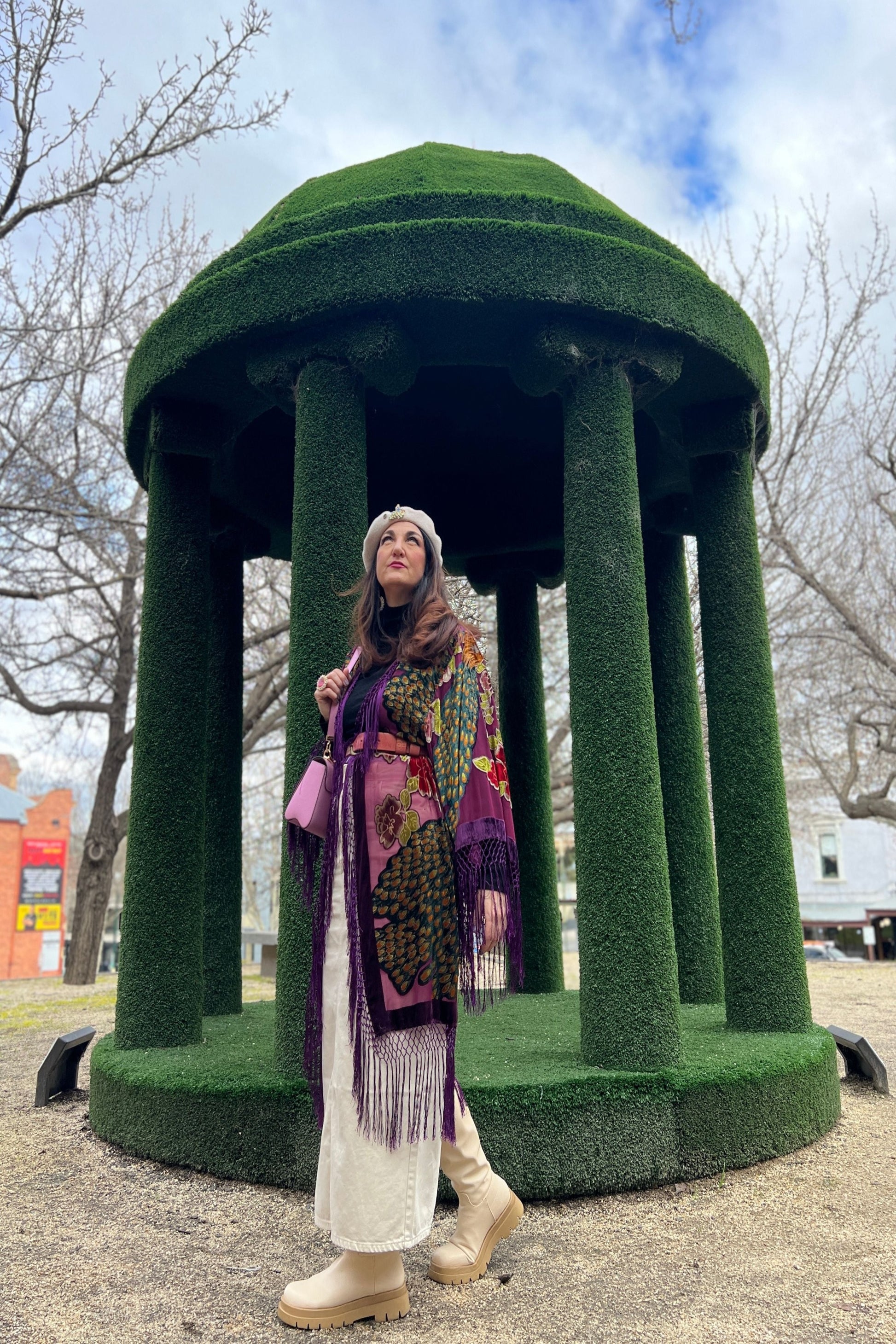 The Gilded Cage Purple - Wide Sleeve Robe
