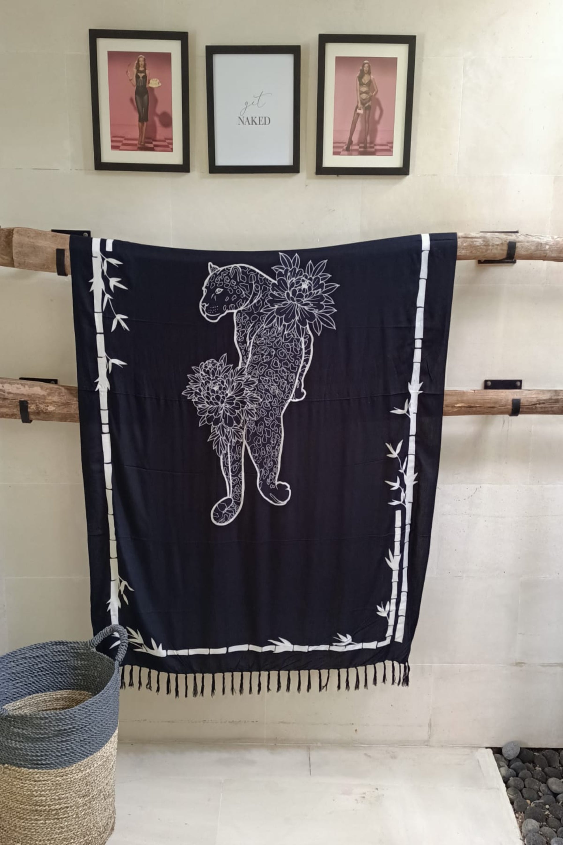 Thunder In Our Hearts Black - Extra Large Sarong