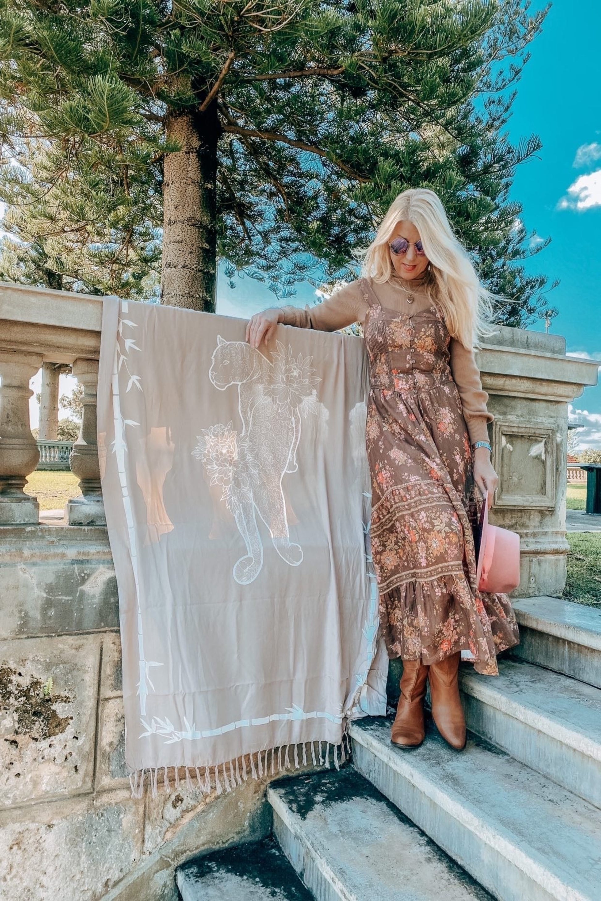 Thunder In Our Hearts Champagne Pink - Extra Large Sarong