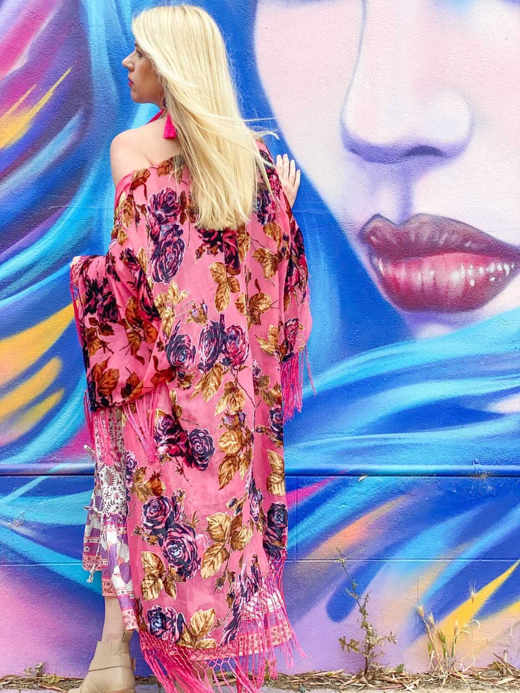 Candy Candy Wide Sleeve Robe - Pink
