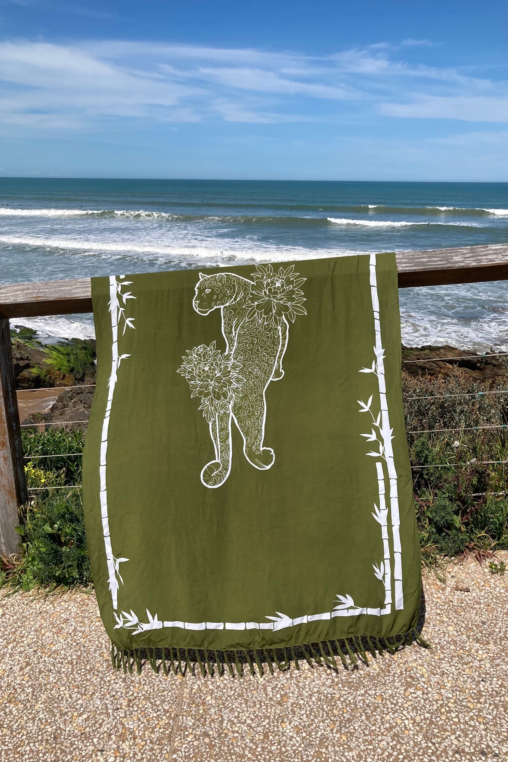 Thunder In Our Hearts Olive Green  - Extra Large Sarong