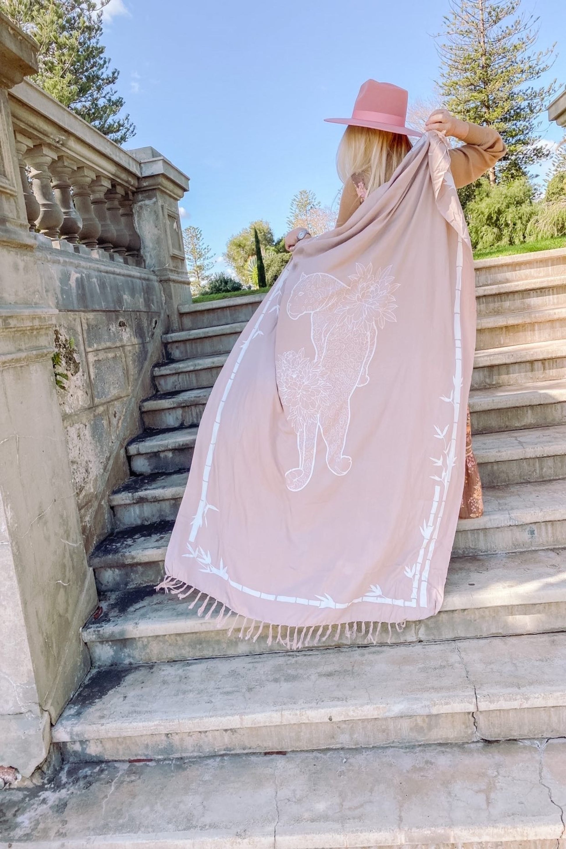 Thunder In Our Hearts Champagne Pink - Extra Large Sarong