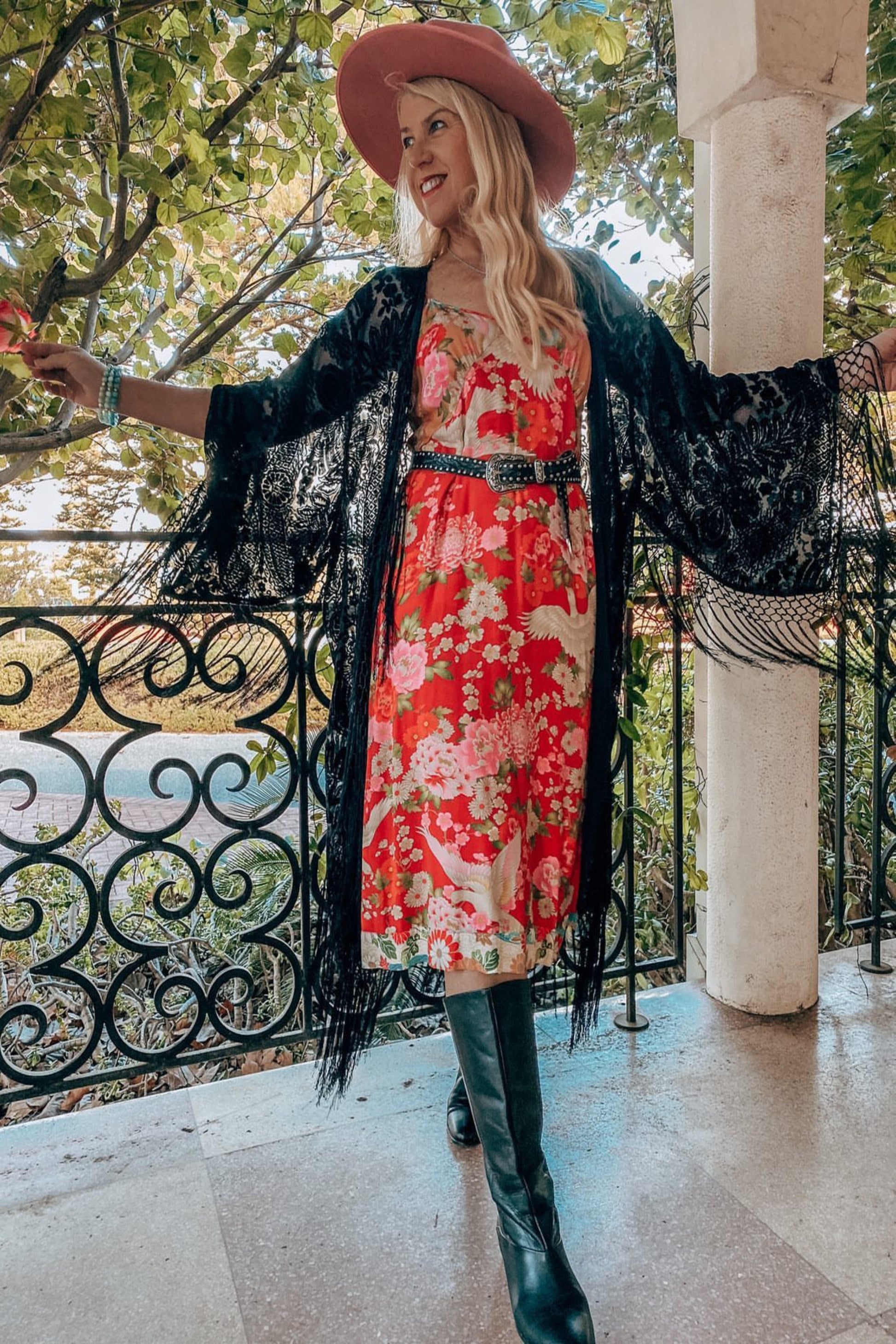 Only Lovers Left - Wide Sleeve Robe in Black