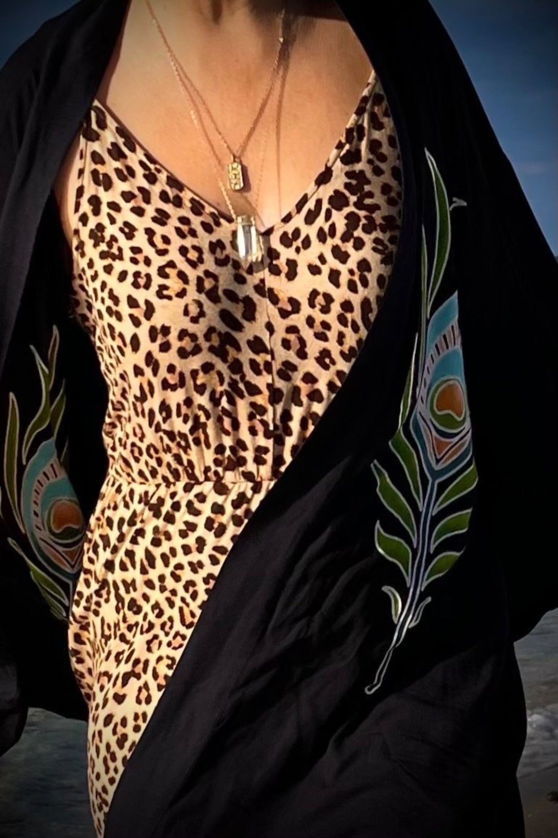 Wandering Stars Black -  Wide Sleeve Robe