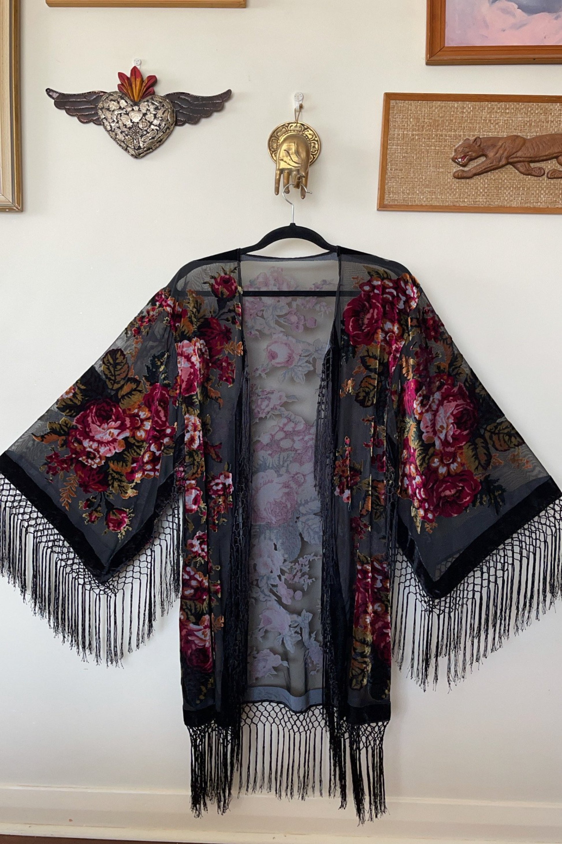 Little Lies Black- Wide Sleeve Robe