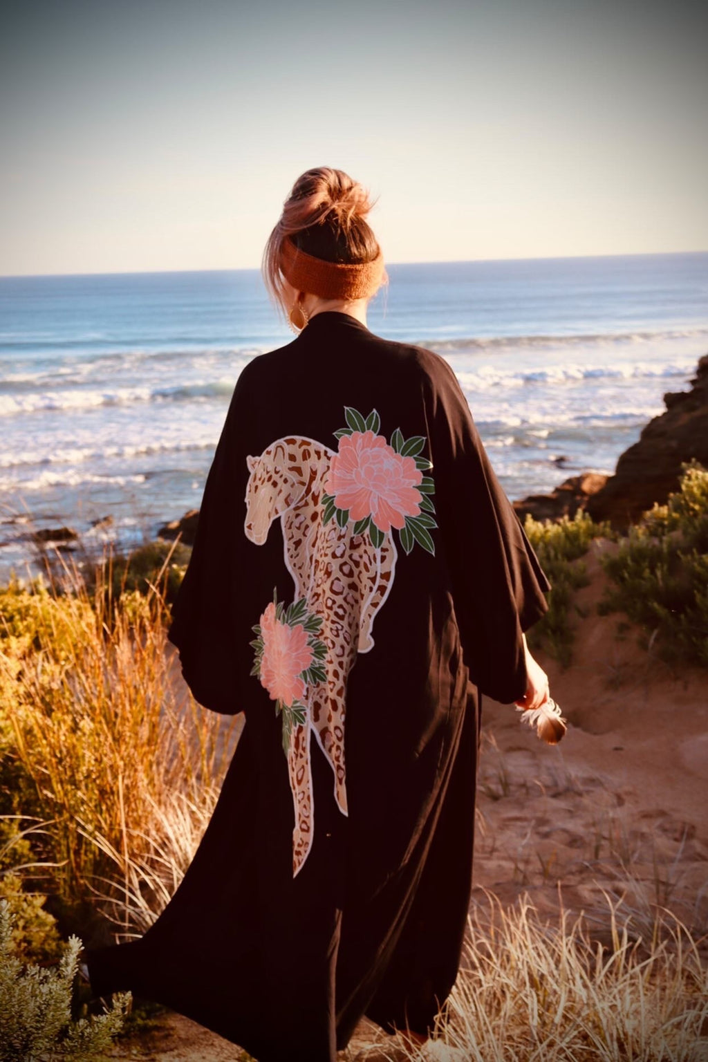 Thunder In Our Hearts Black -  Wide Sleeve Robe