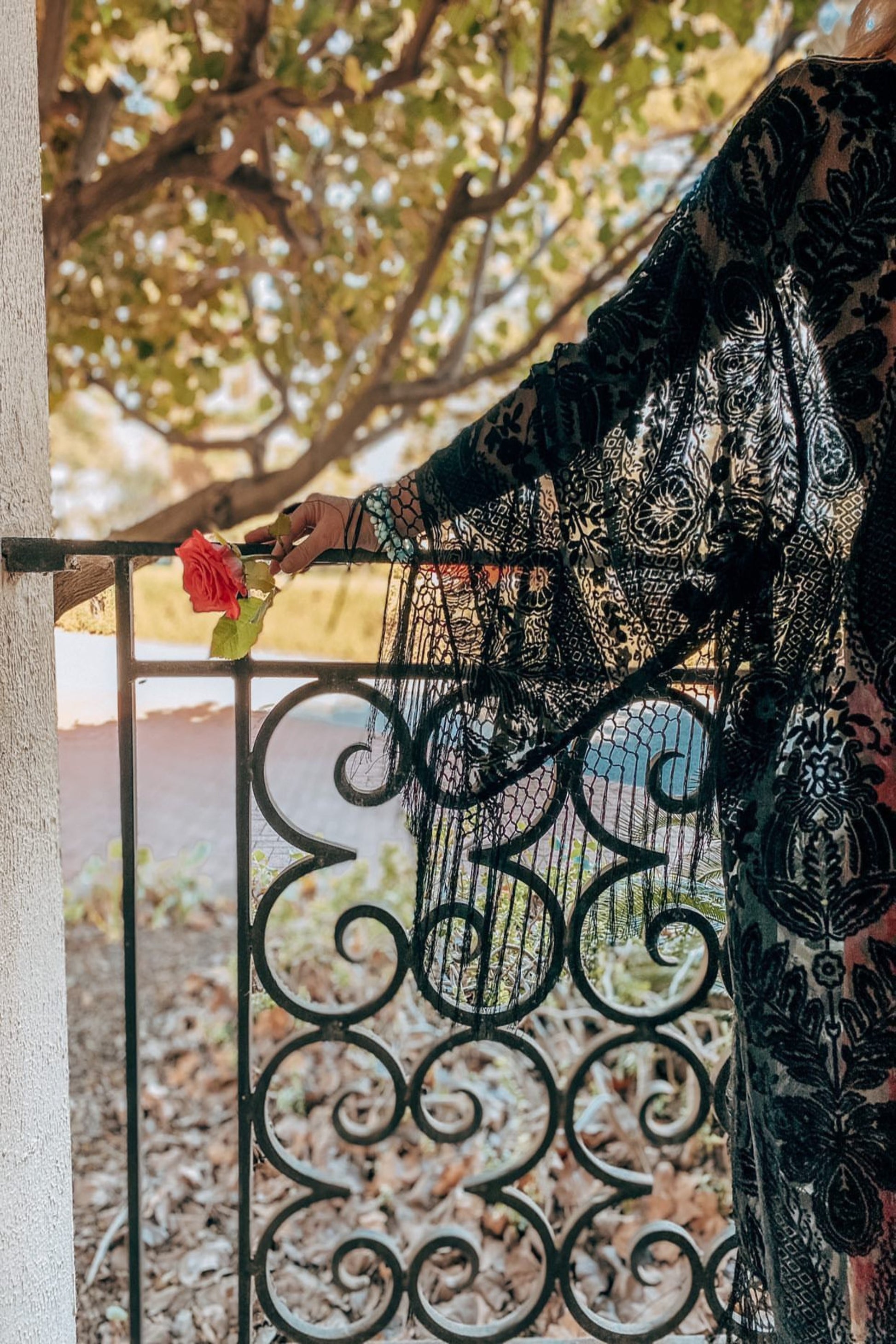Only Lovers Left - Wide Sleeve Robe in Black