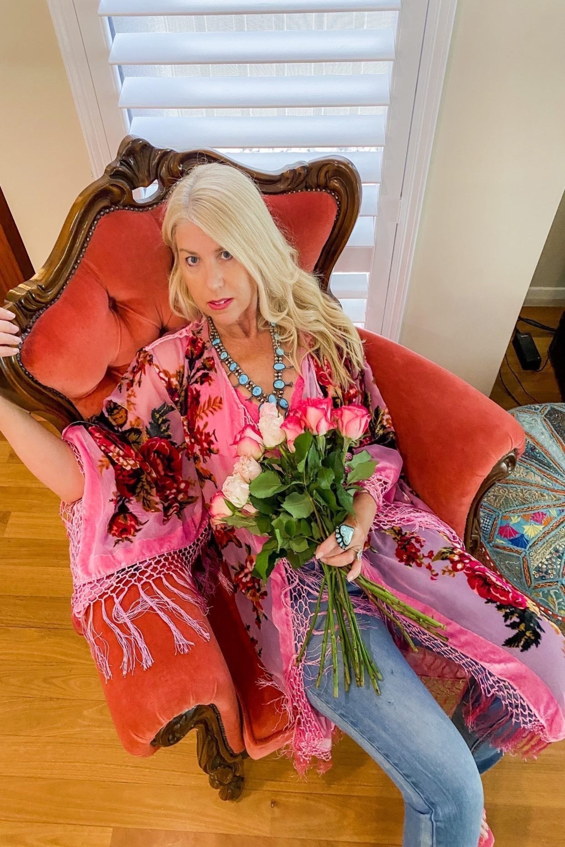 Little Lies Pink - Wide Sleeve Robe