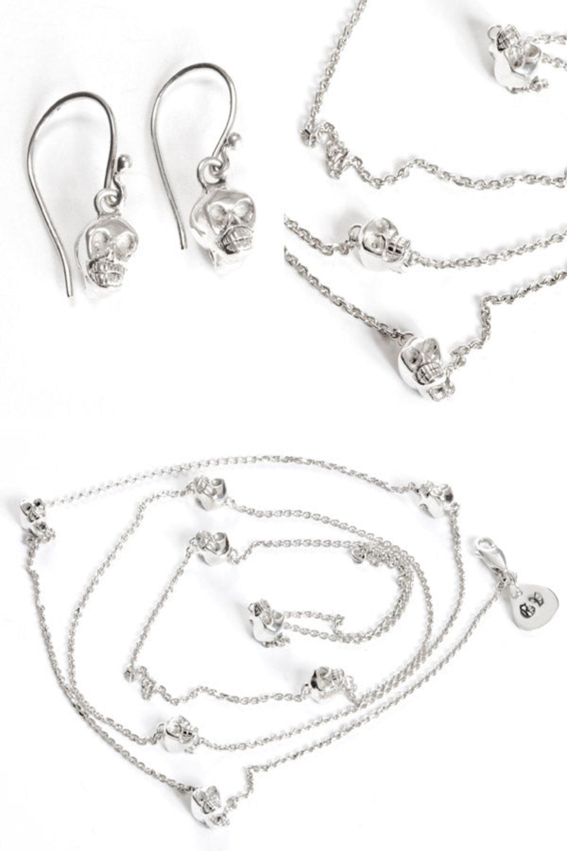 2Face Skull 90cm Necklace