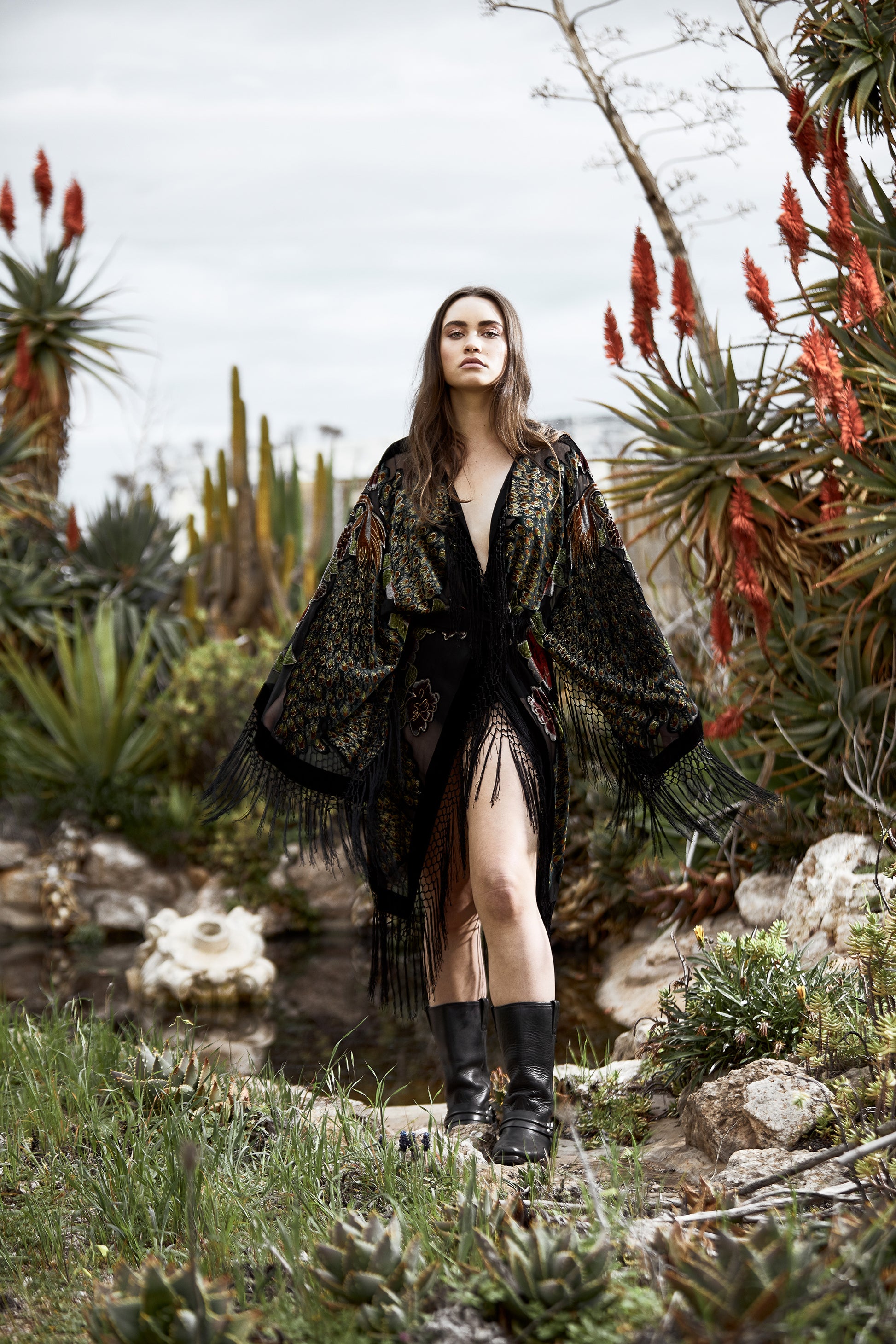 The Gilded Cage Black - Wide Sleeve Robe