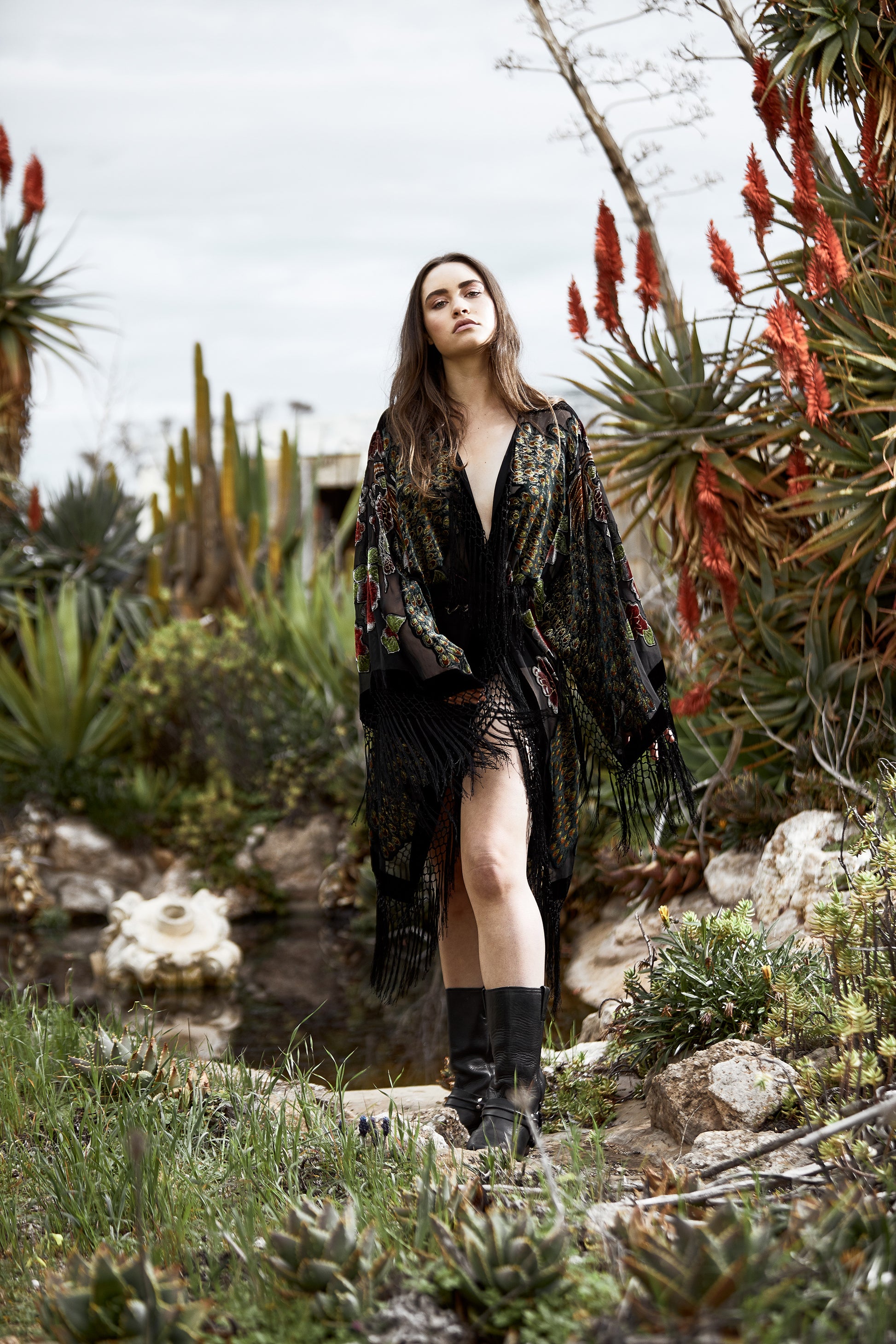 The Gilded Cage Black - Wide Sleeve Robe