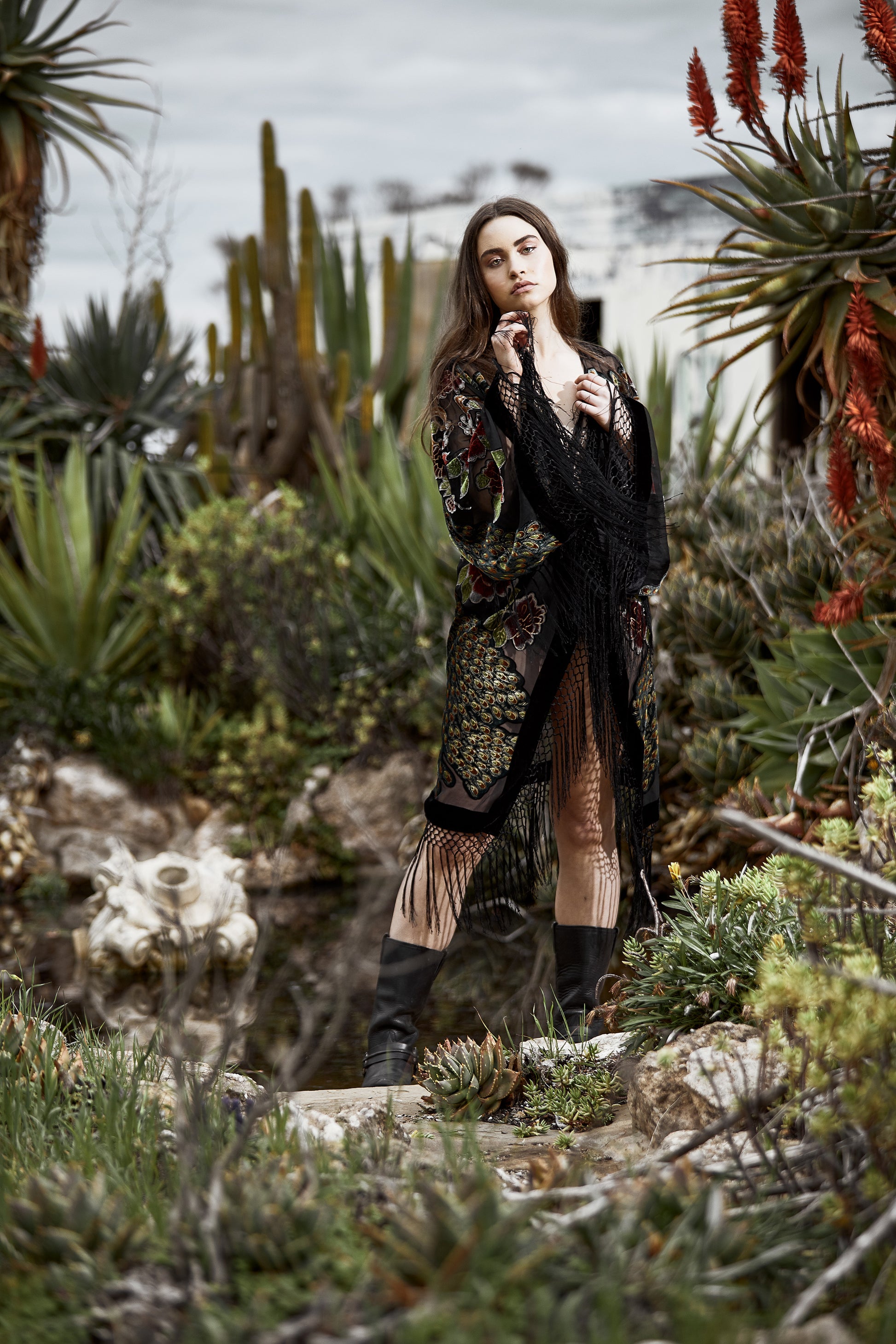 The Gilded Cage Black - Wide Sleeve Robe