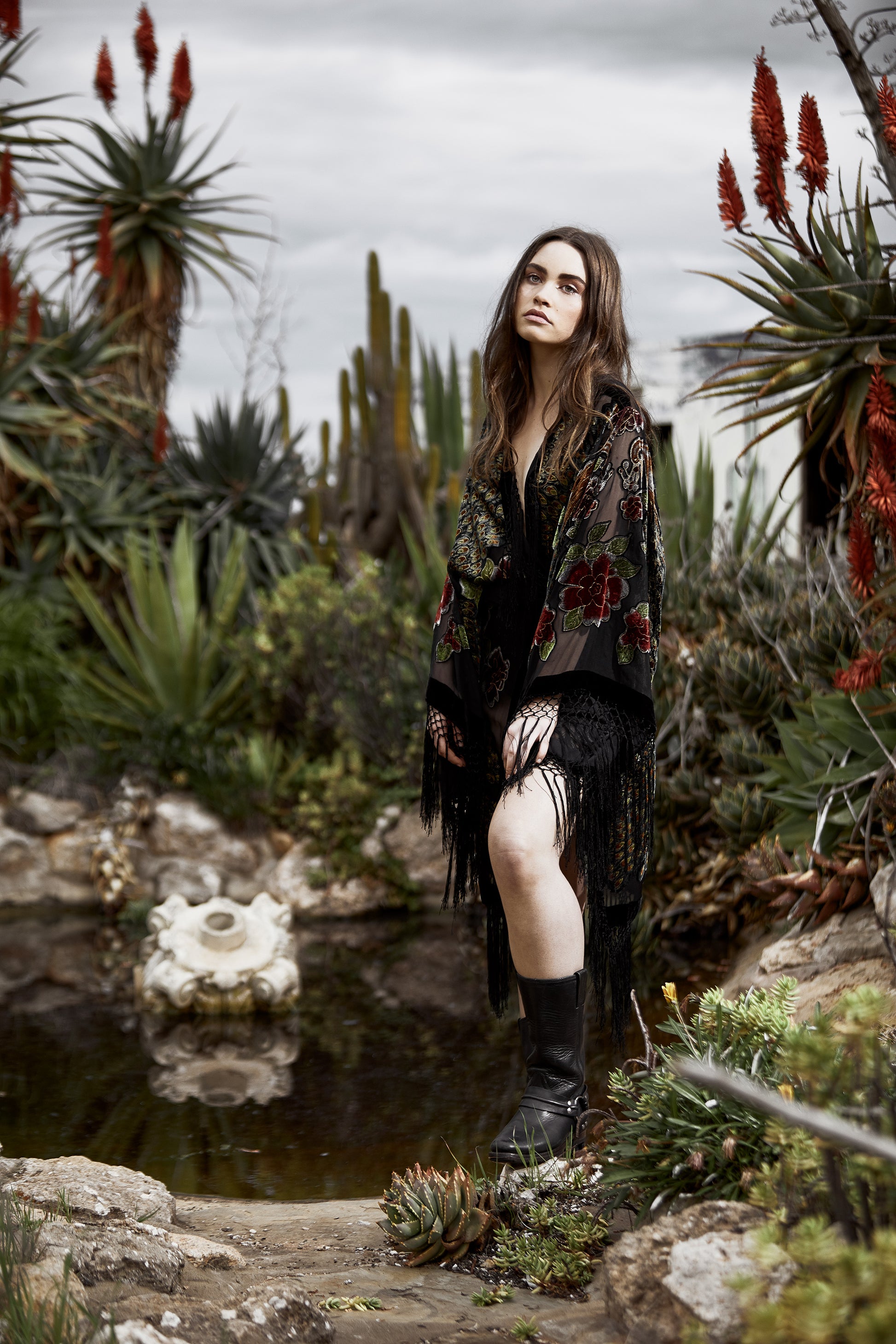 The Gilded Cage Black - Wide Sleeve Robe