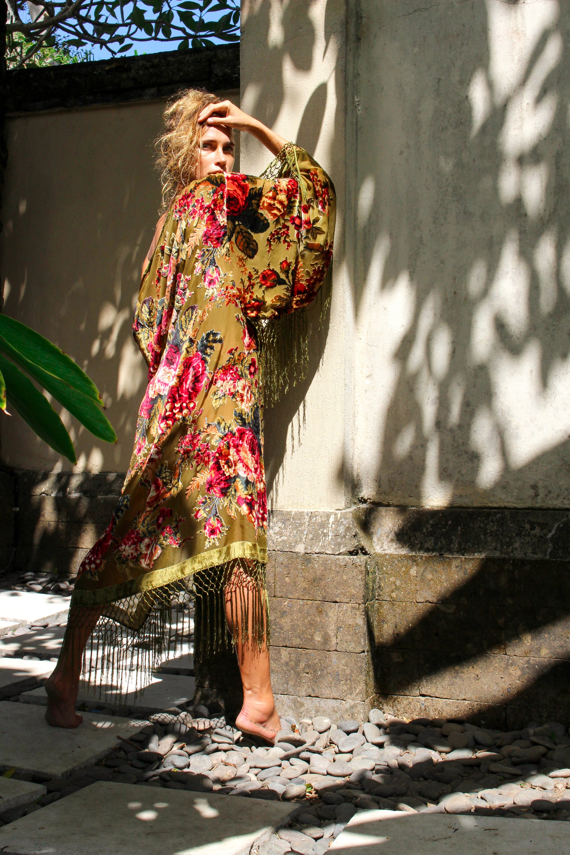 Little Lies Green - Wide Sleeve Robe