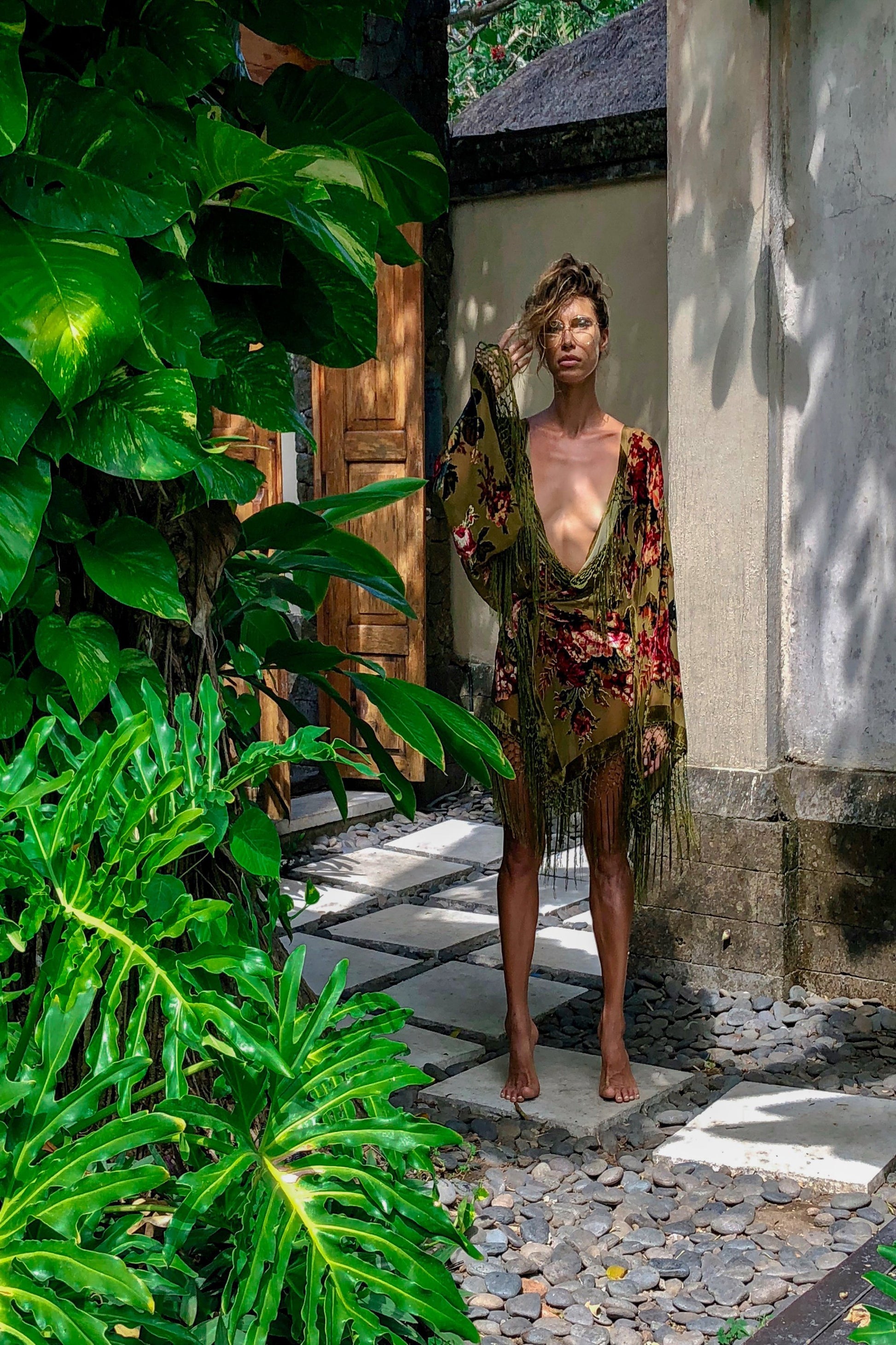 Little Lies Green - Wide Sleeve Robe
