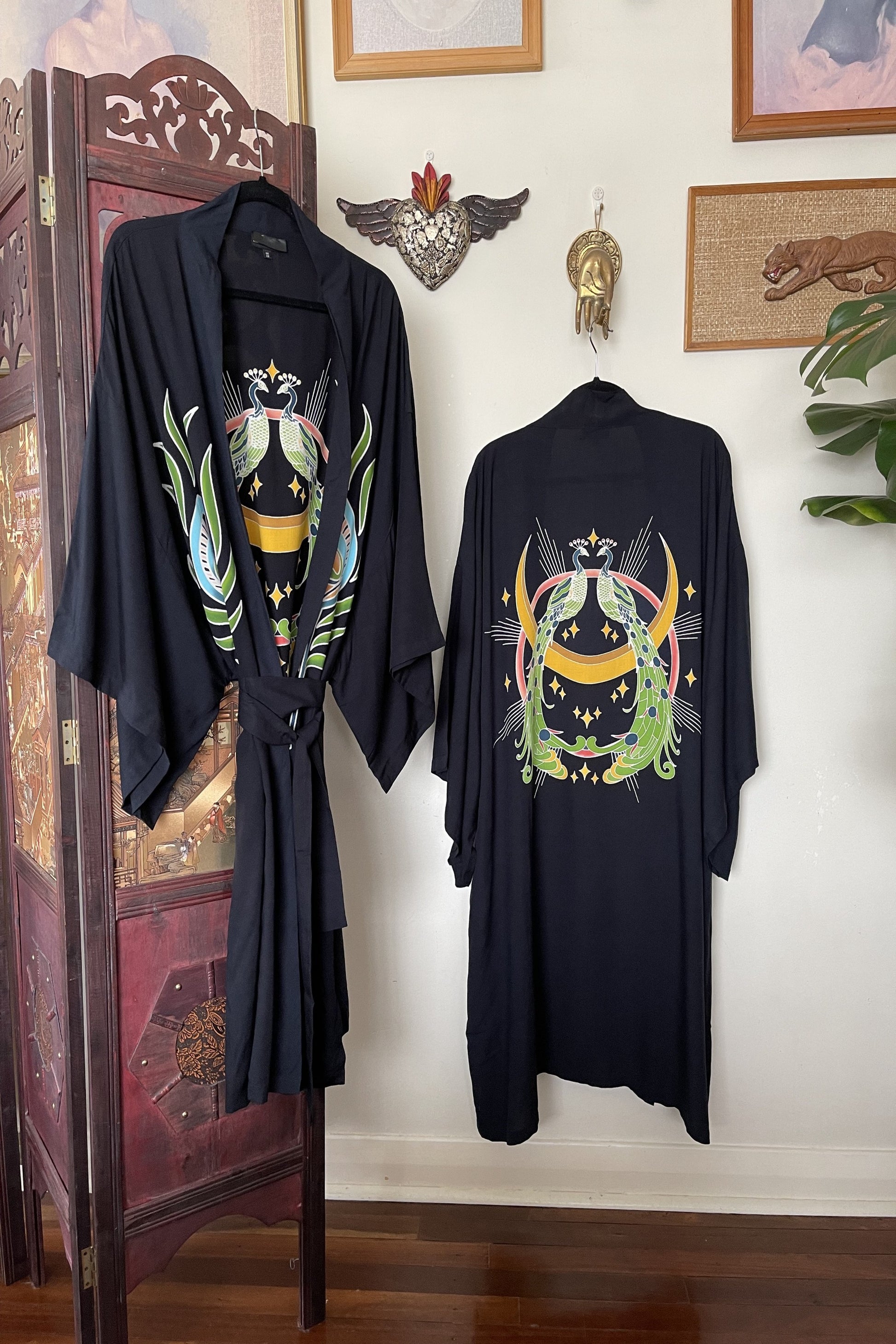 Wandering Stars Black -  Wide Sleeve Robe