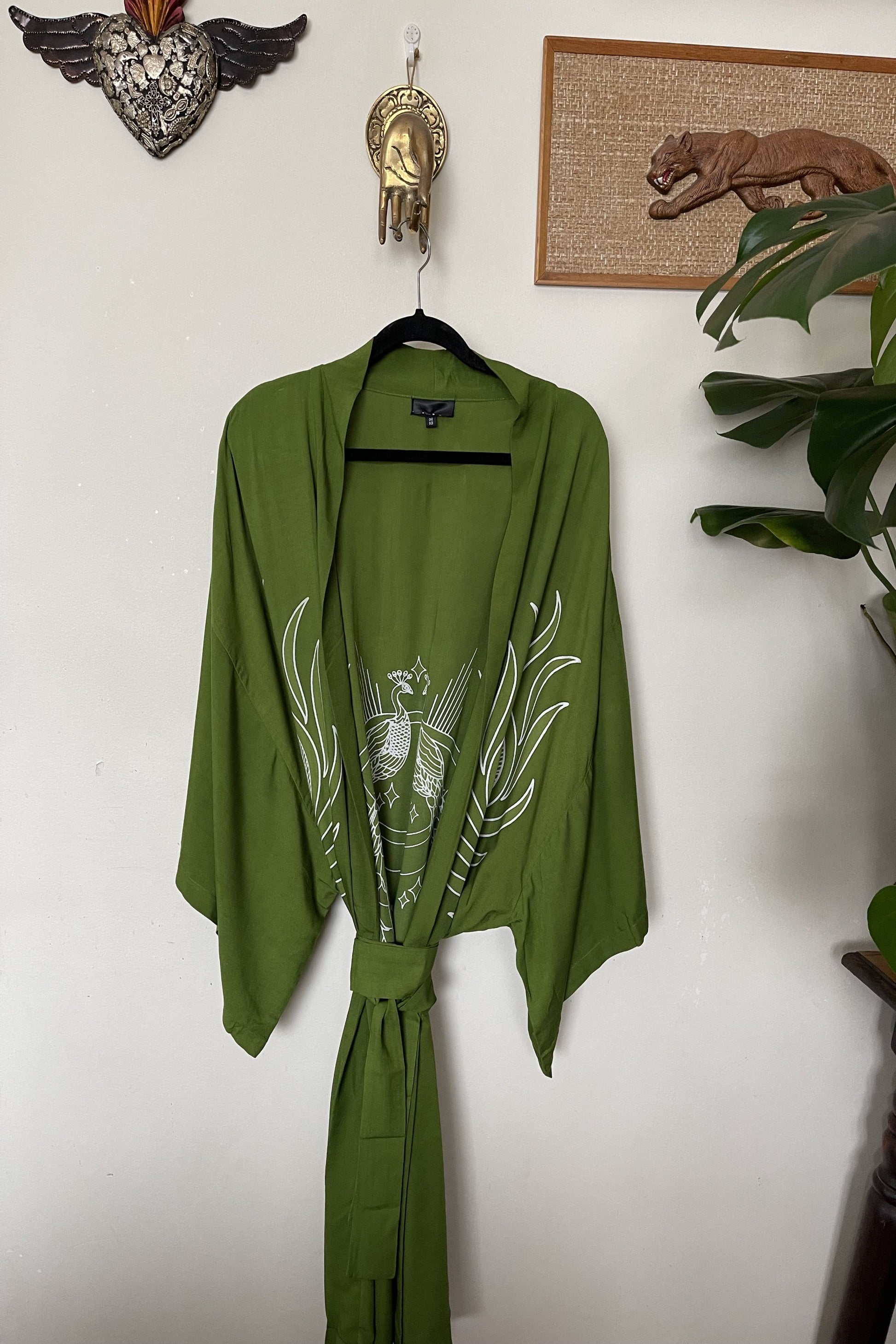 Wandering Stars Green -  Wide Sleeve Robe