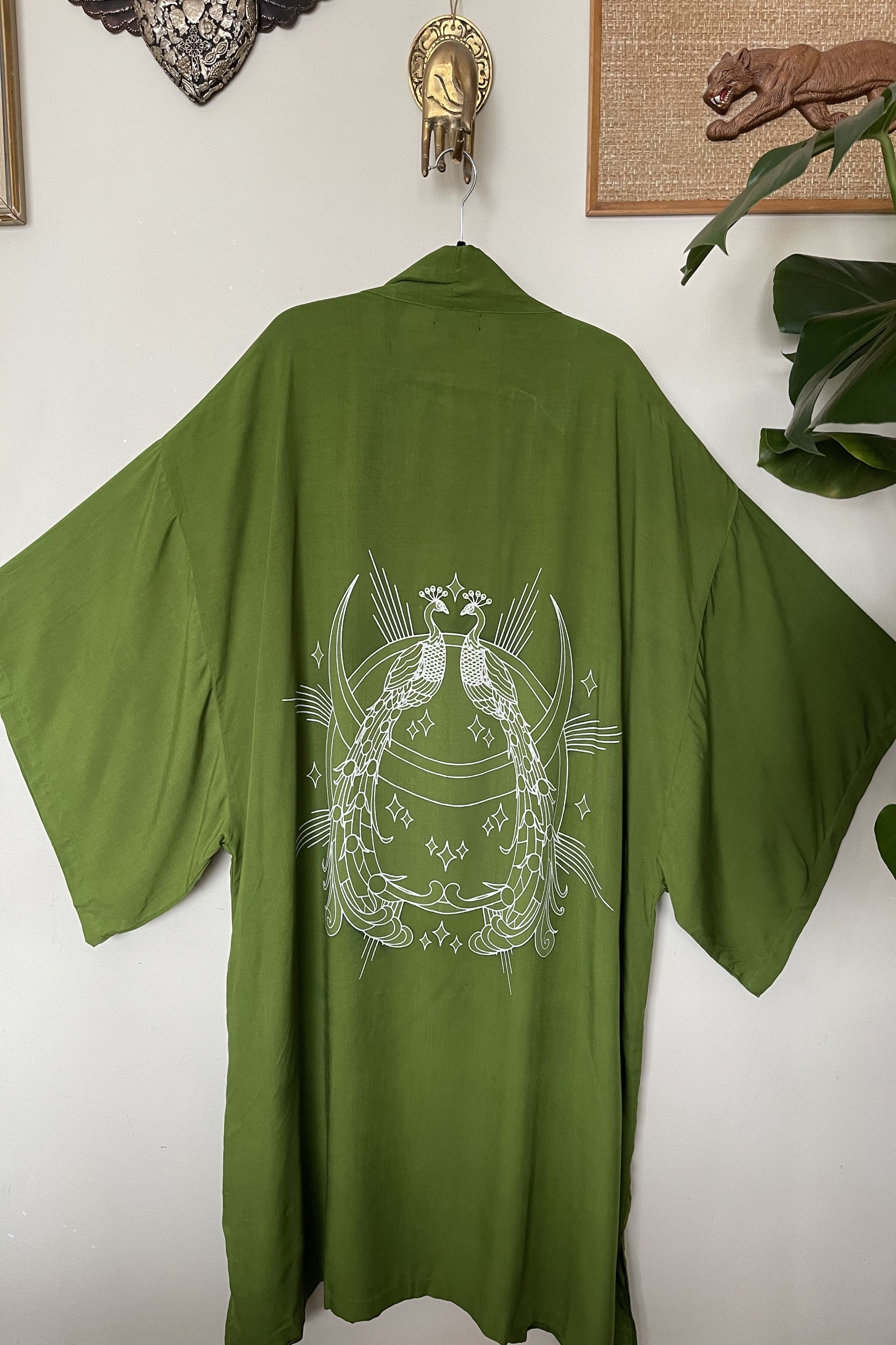 Wandering Stars Green -  Wide Sleeve Robe