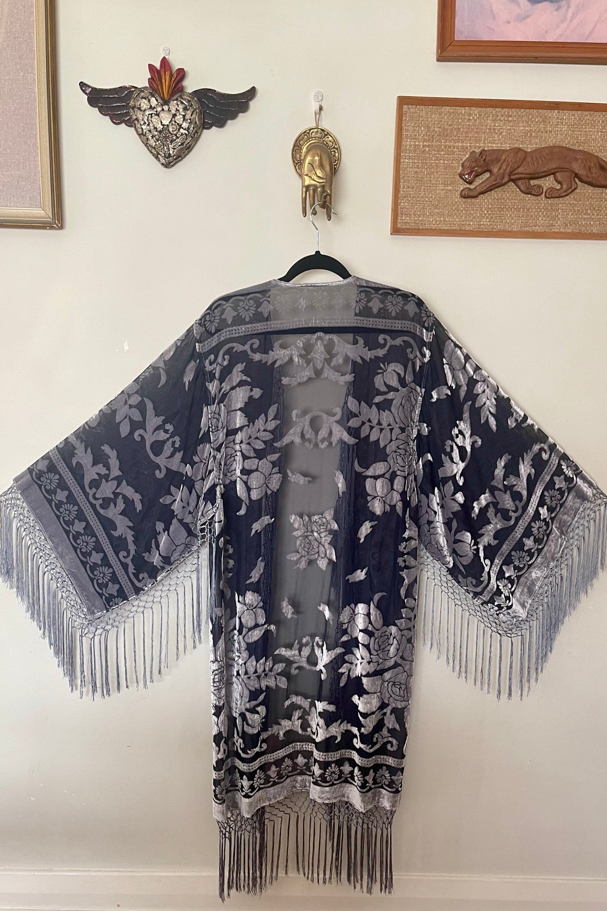 Seseh Metallic Grey - Wide Sleeve Robe