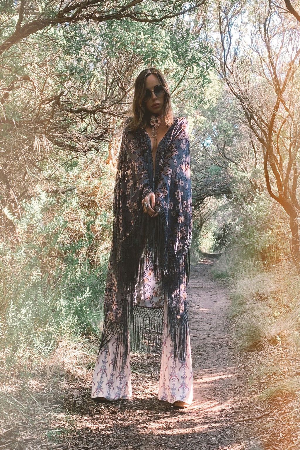 Confide In Me Grey - Wide Sleeve Robe