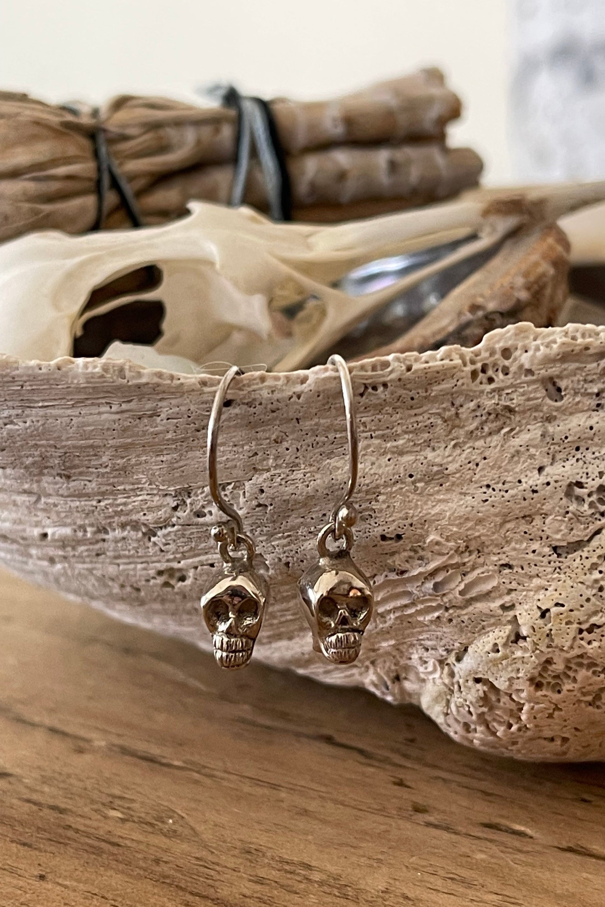 2Face Skull Earrings