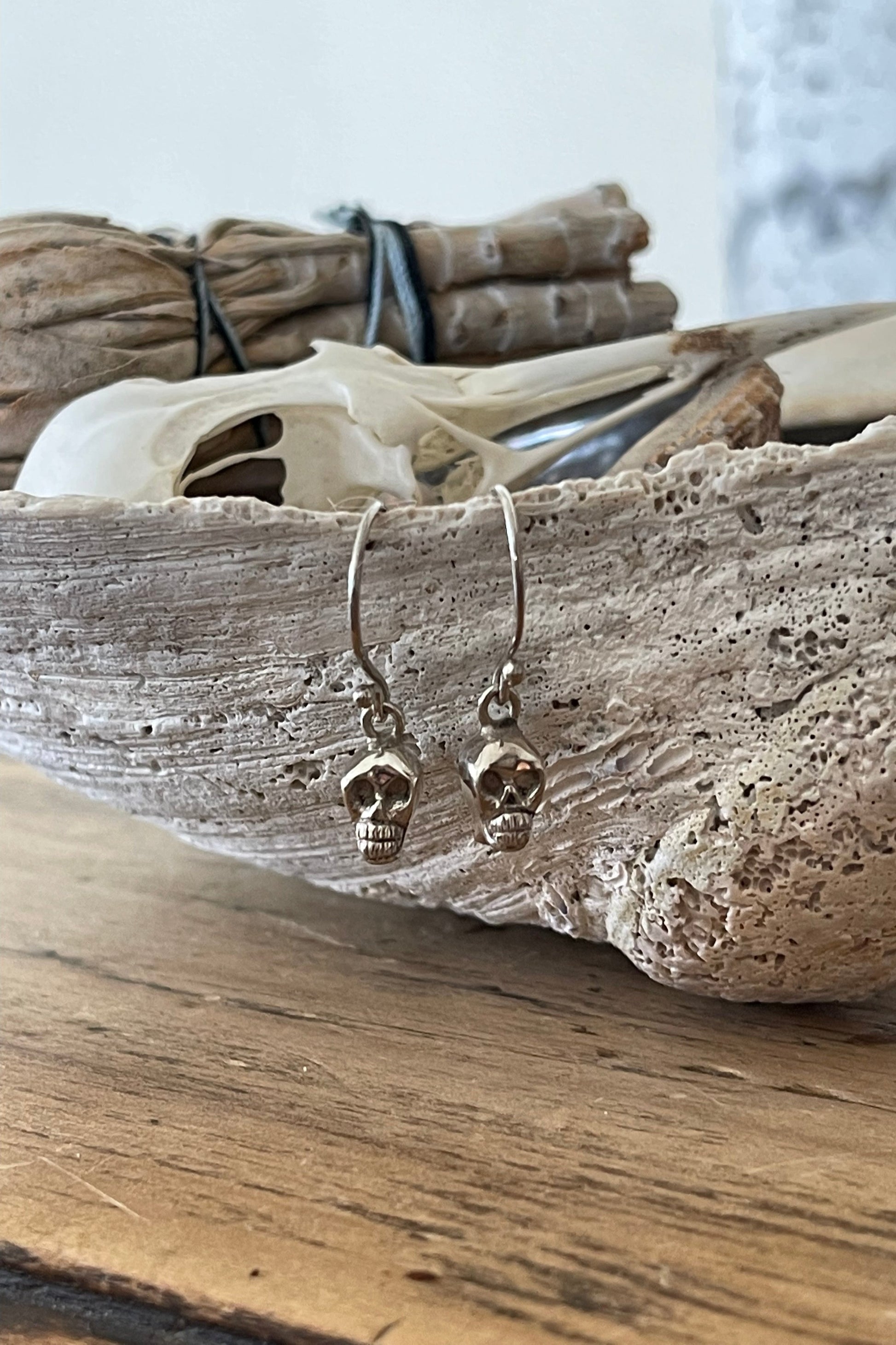 2Face Skull Earrings